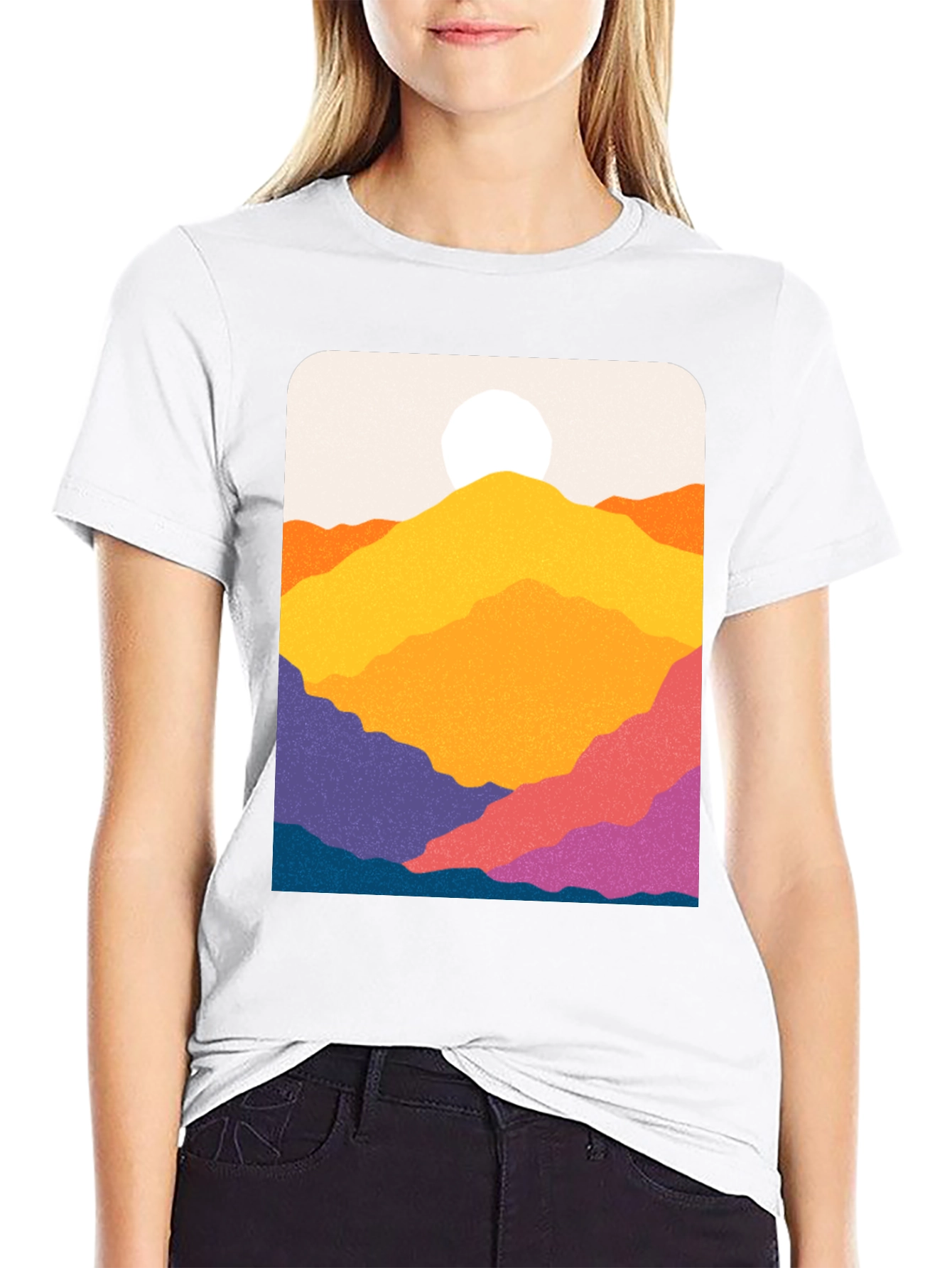 Vibrant Mountain Vista Graphic Tee
