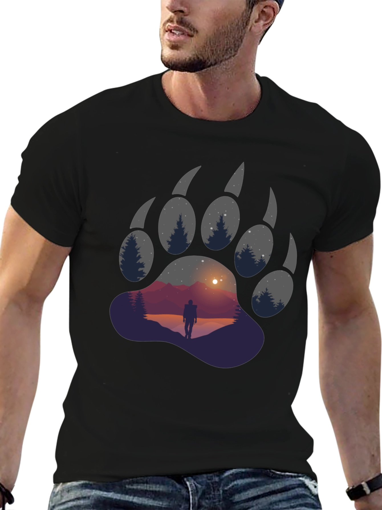 Bear Paw Graphic Tee - Adventure Awaits
