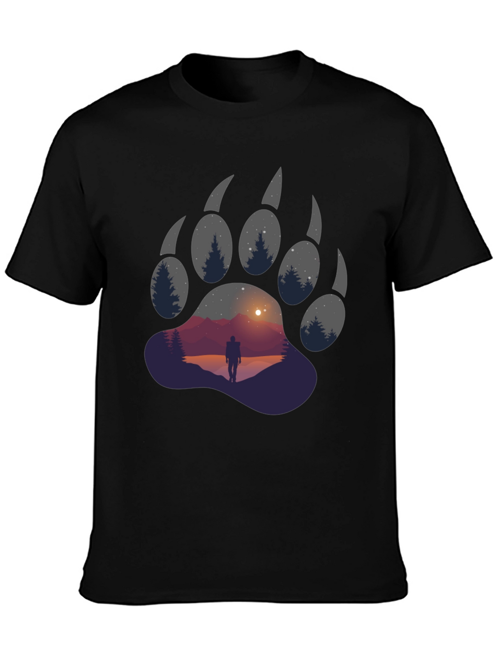Bear Paw Graphic Tee - Adventure Awaits