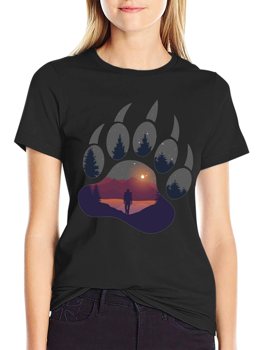 Bear Paw Graphic Tee - Adventure Awaits