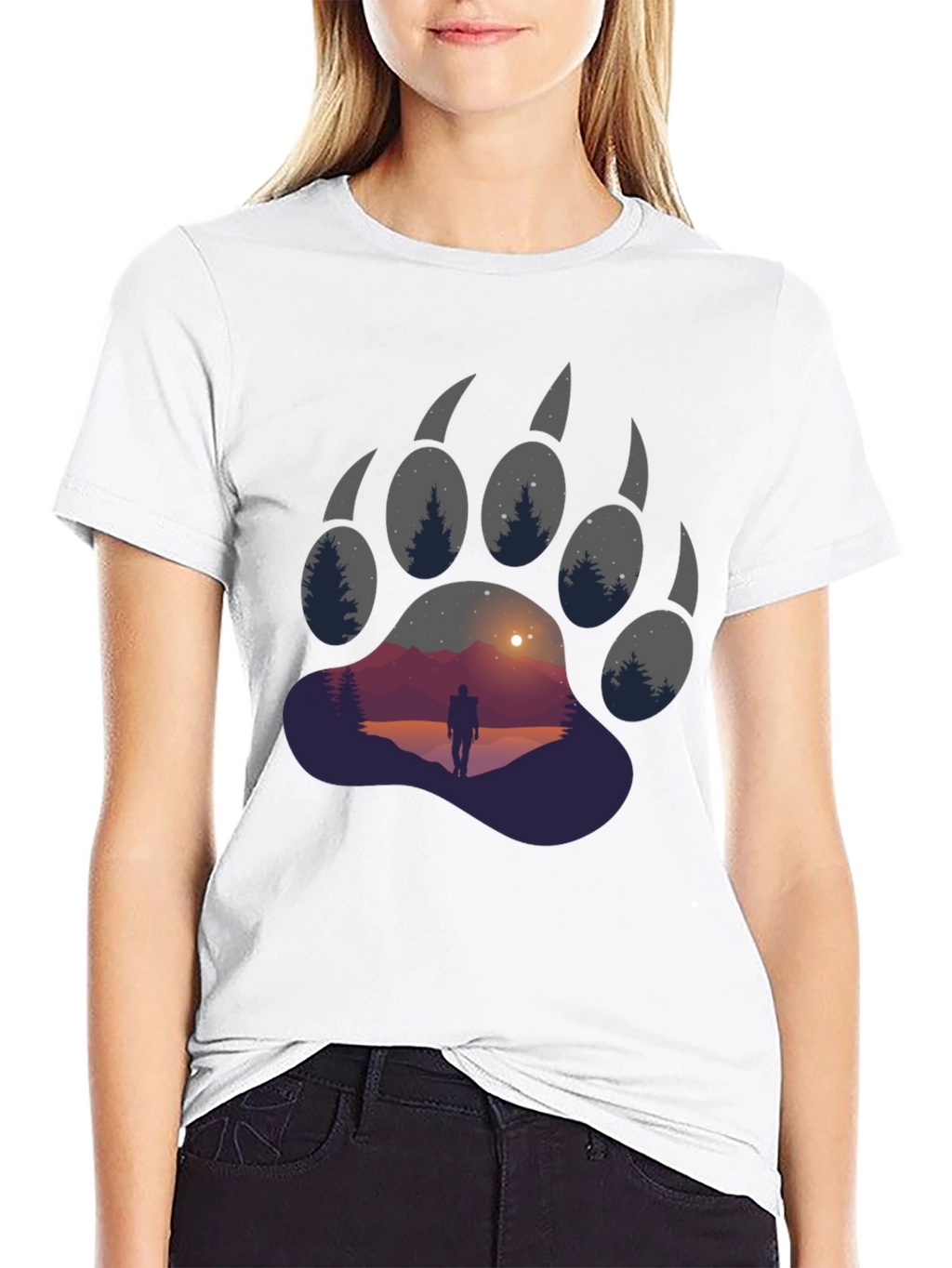 Bear Paw Graphic Tee - Adventure Awaits