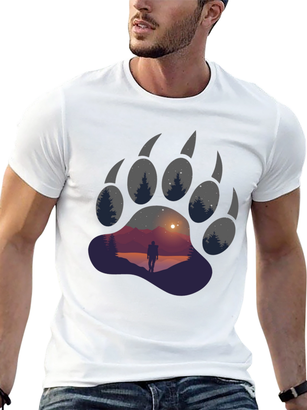 Bear Paw Graphic Tee - Adventure Awaits