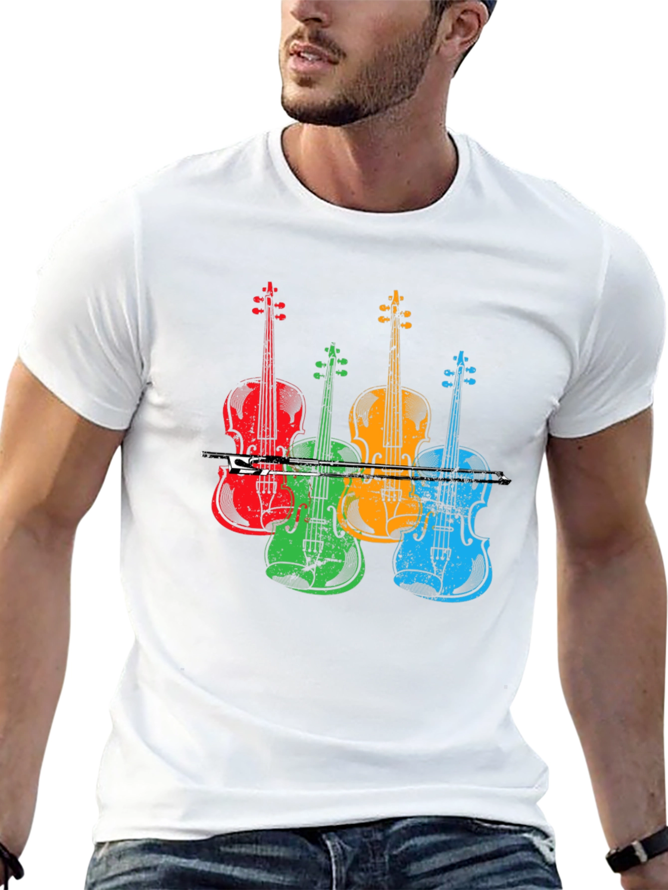 Colorful Violin Music T-Shirt