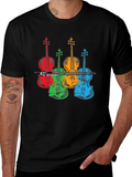Colorful Violin Music T-Shirt