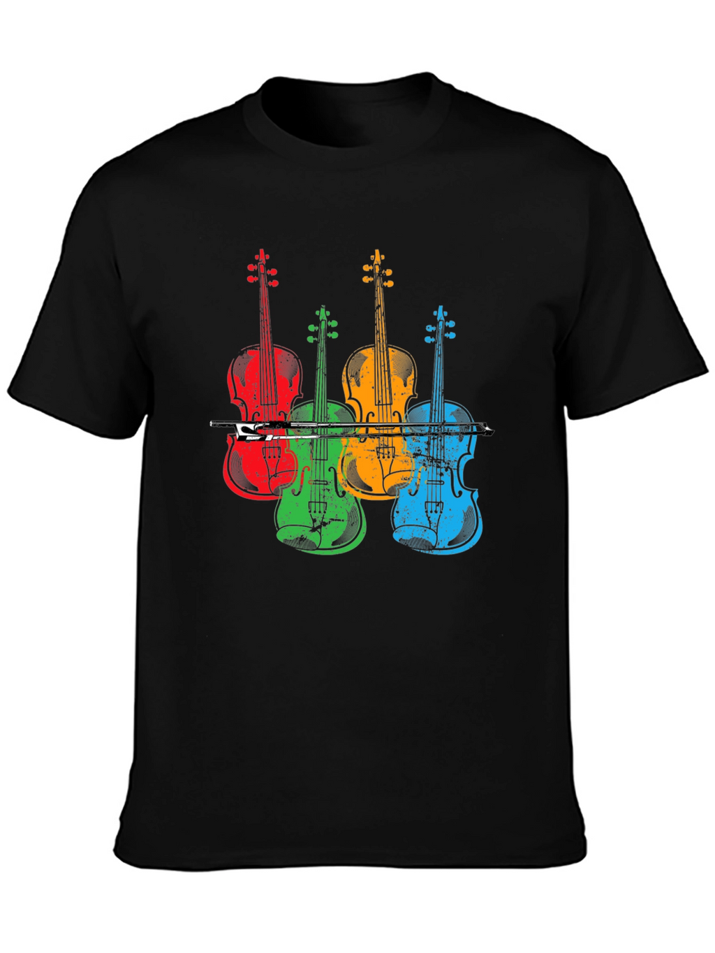 Colorful Violin Music T-Shirt