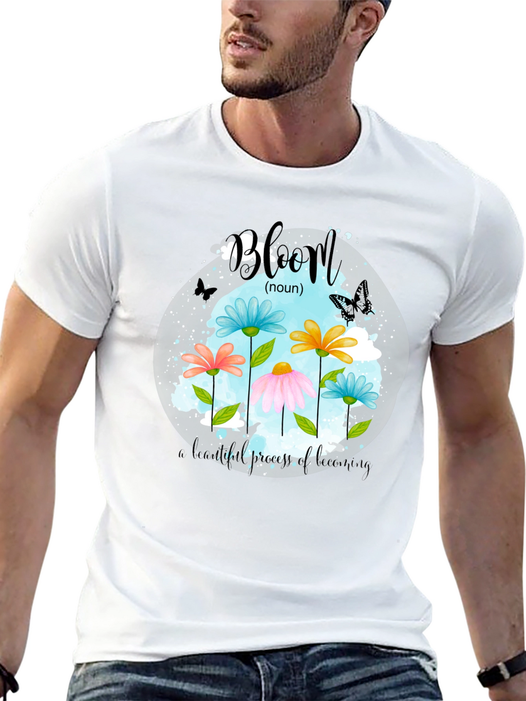 Bloom Noun Graphic Tee - Black