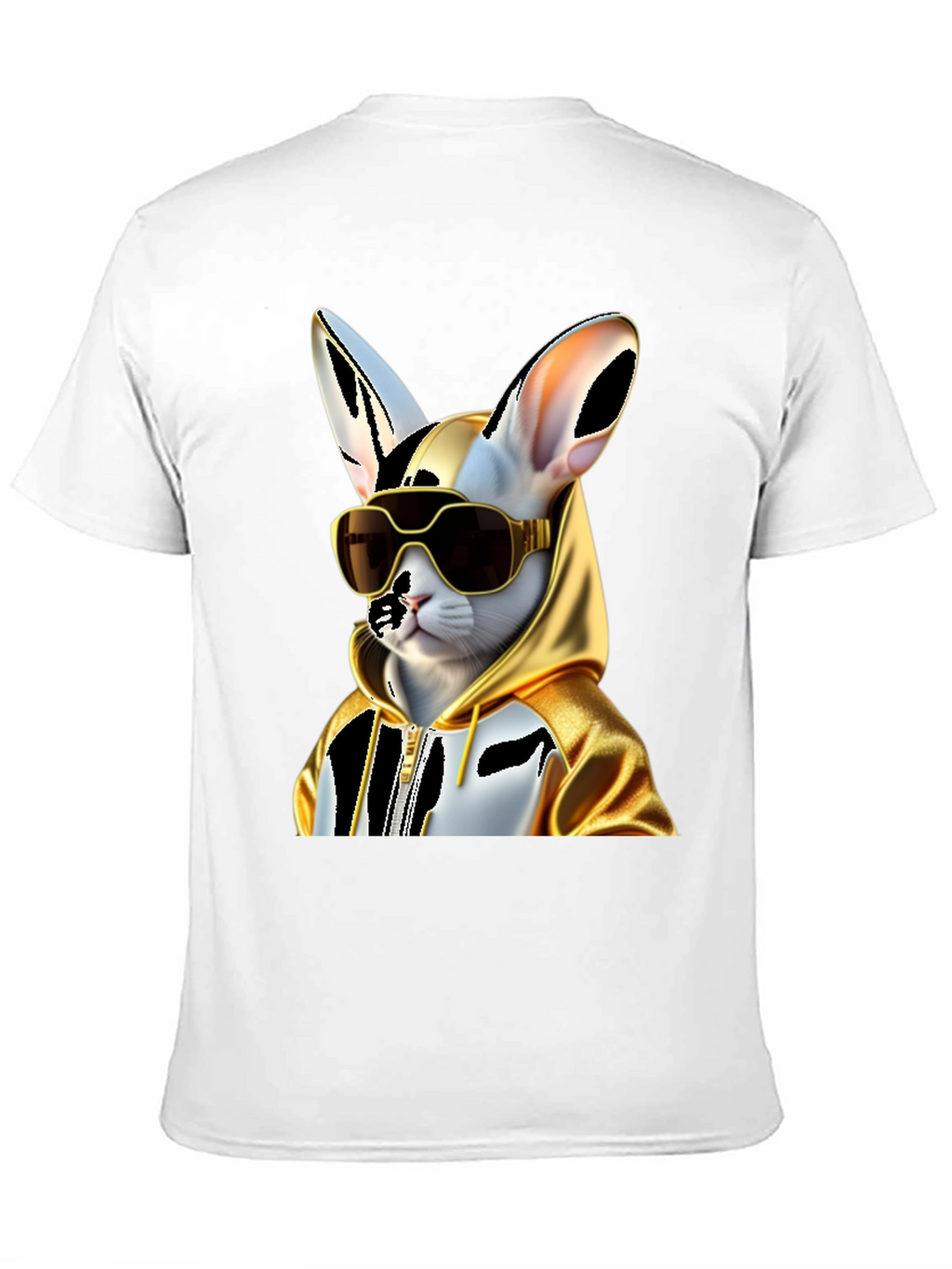 Cool Cat Hoodie Tee - Black Cotton Blend