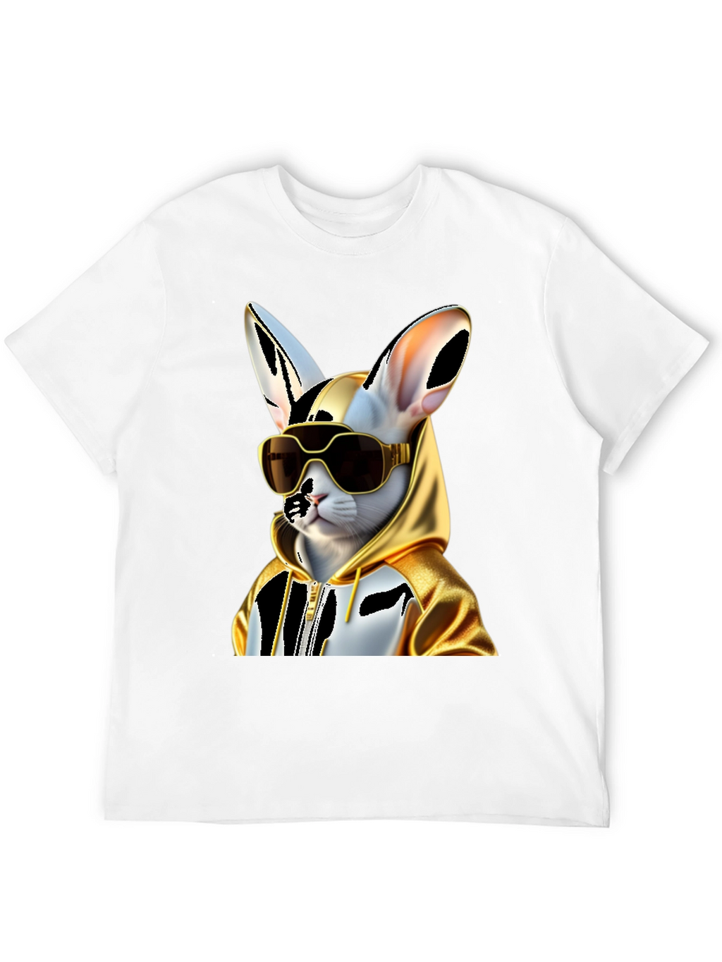 Cool Cat Hoodie Tee - Black Cotton Blend