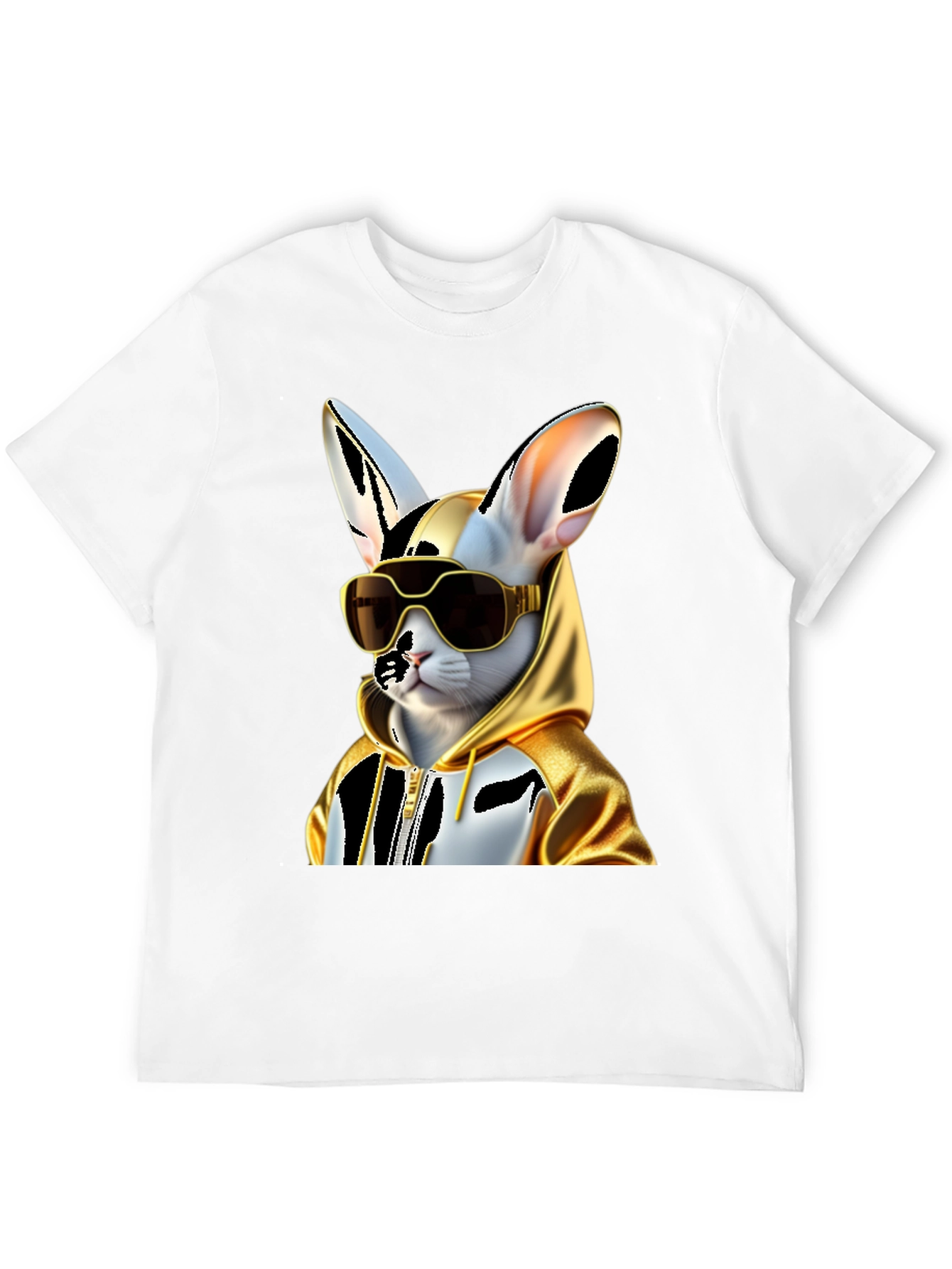 Cool Cat Hoodie Tee - Black Cotton Blend