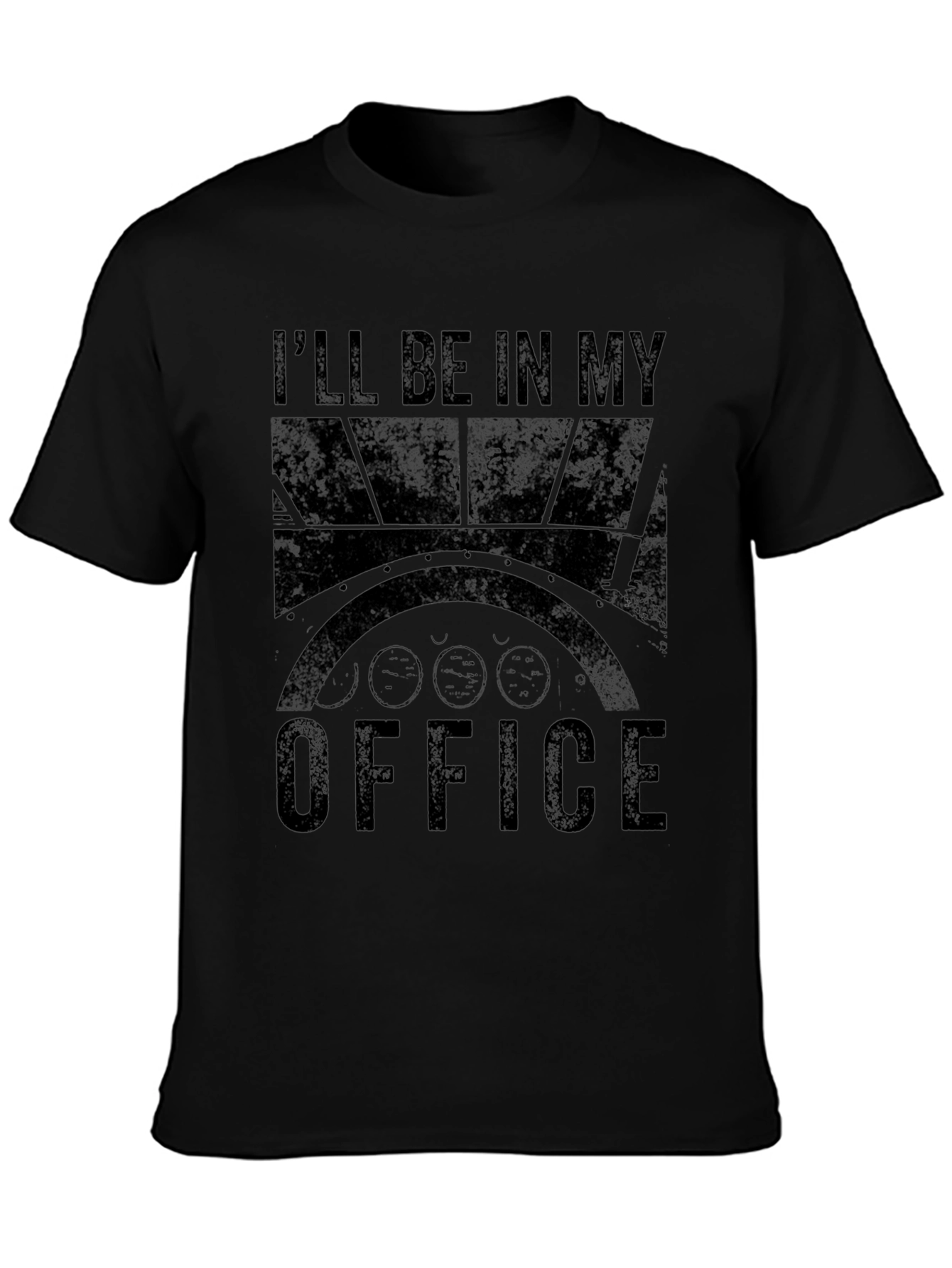 Ill Be In My Office Black Graphic Tee