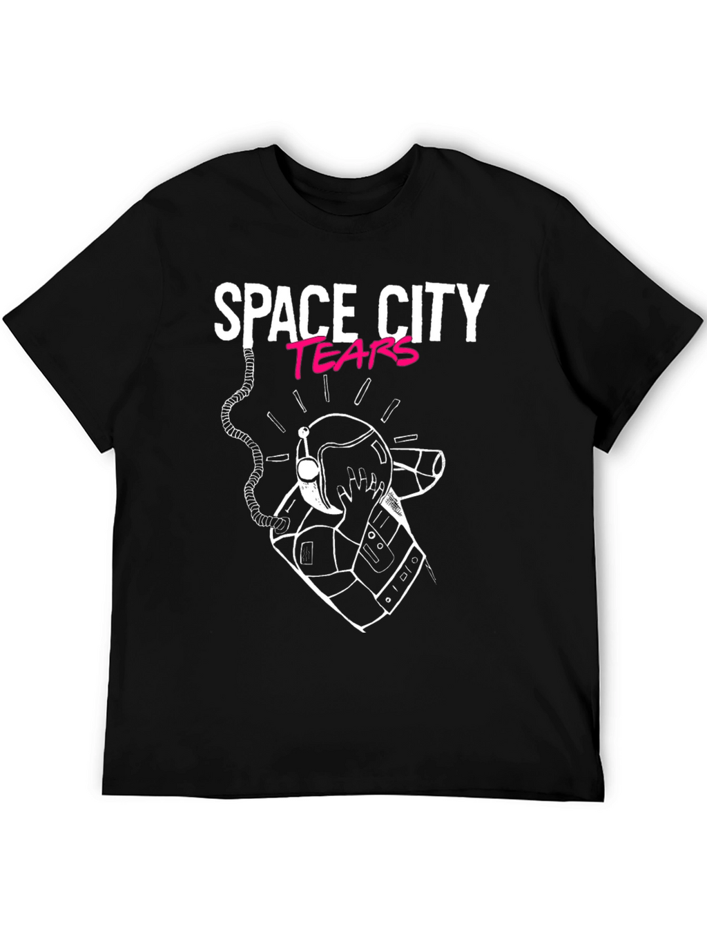 Space City Tears Graphic Black T-Shirt