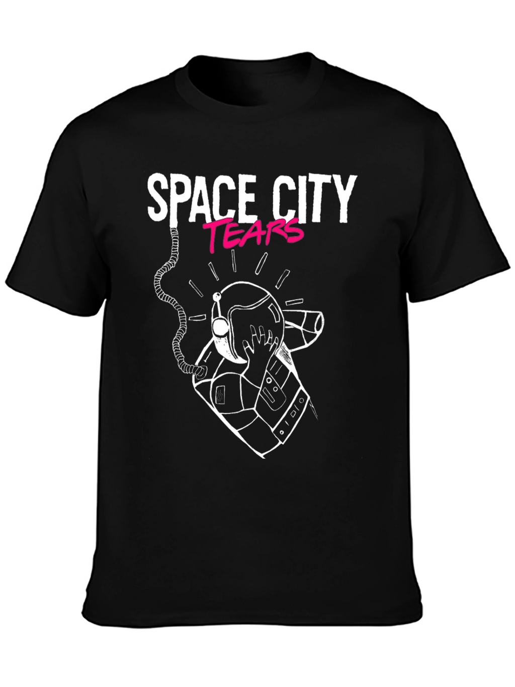 Space City Tears Graphic Black T-Shirt