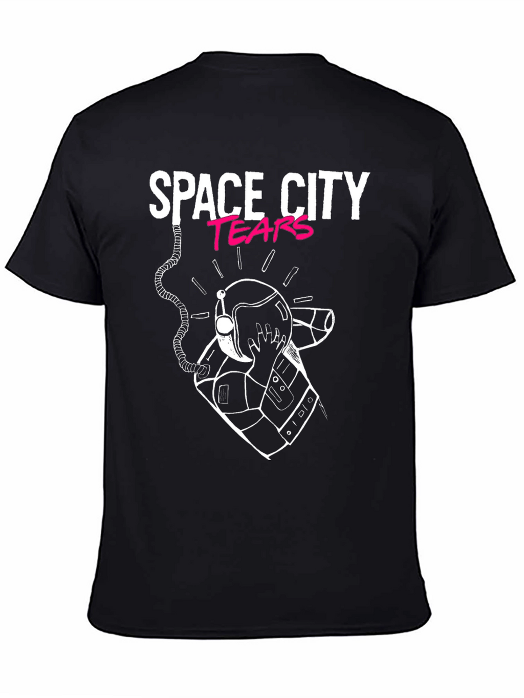 Space City Tears Graphic Black T-Shirt