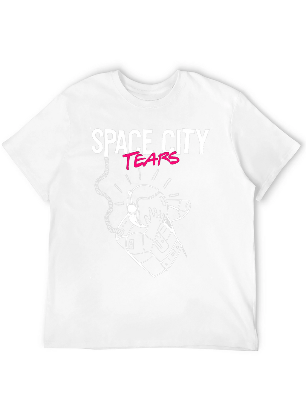 Space City Tears Graphic Black T-Shirt