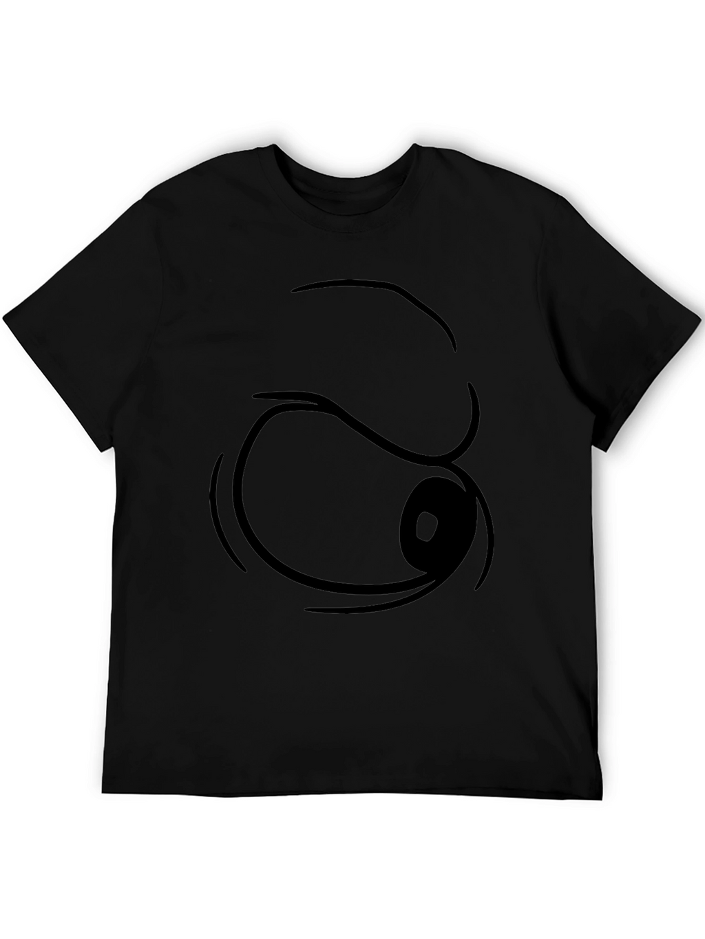 Funny Cartoon Eye T-Shirt - Black Graphic Tee