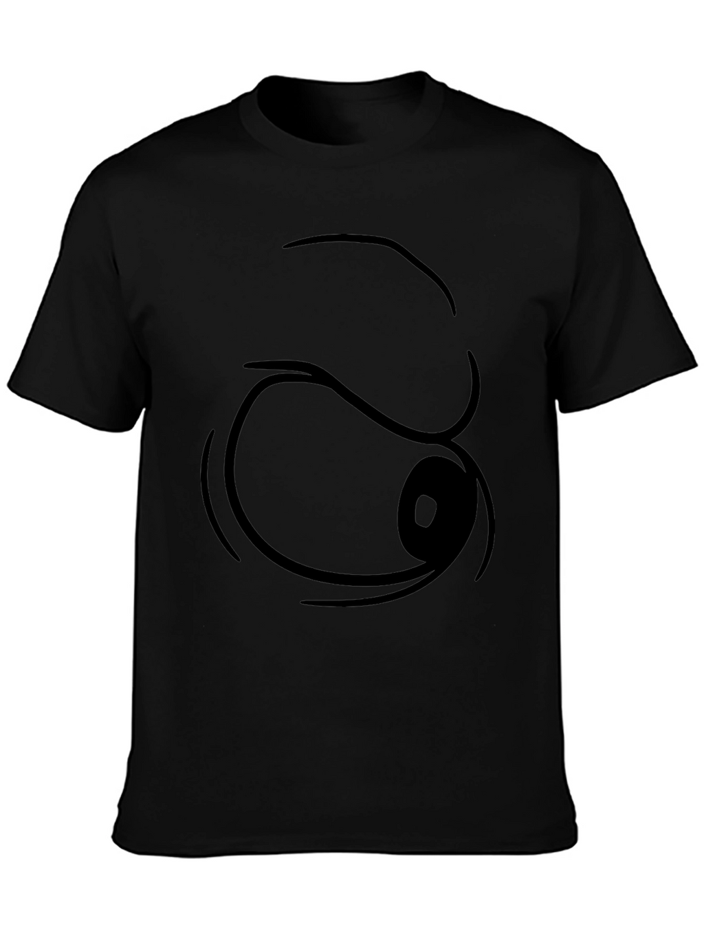 Funny Cartoon Eye T-Shirt - Black Graphic Tee