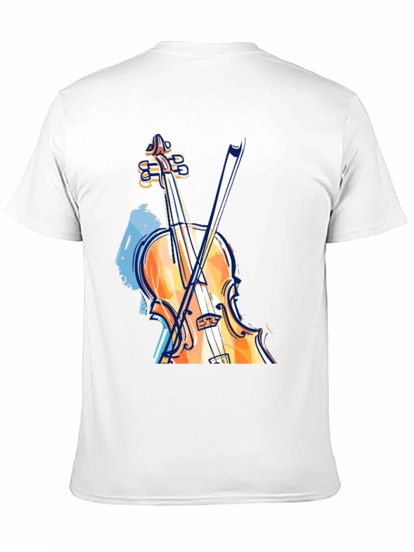 Musicians Black T-Shirt with Violin Graphic
