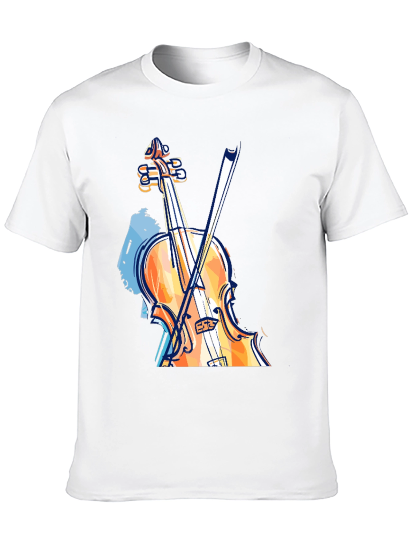 Musicians Black T-Shirt with Violin Graphic