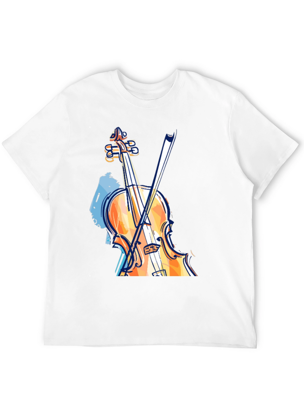 Musicians Black T-Shirt with Violin Graphic