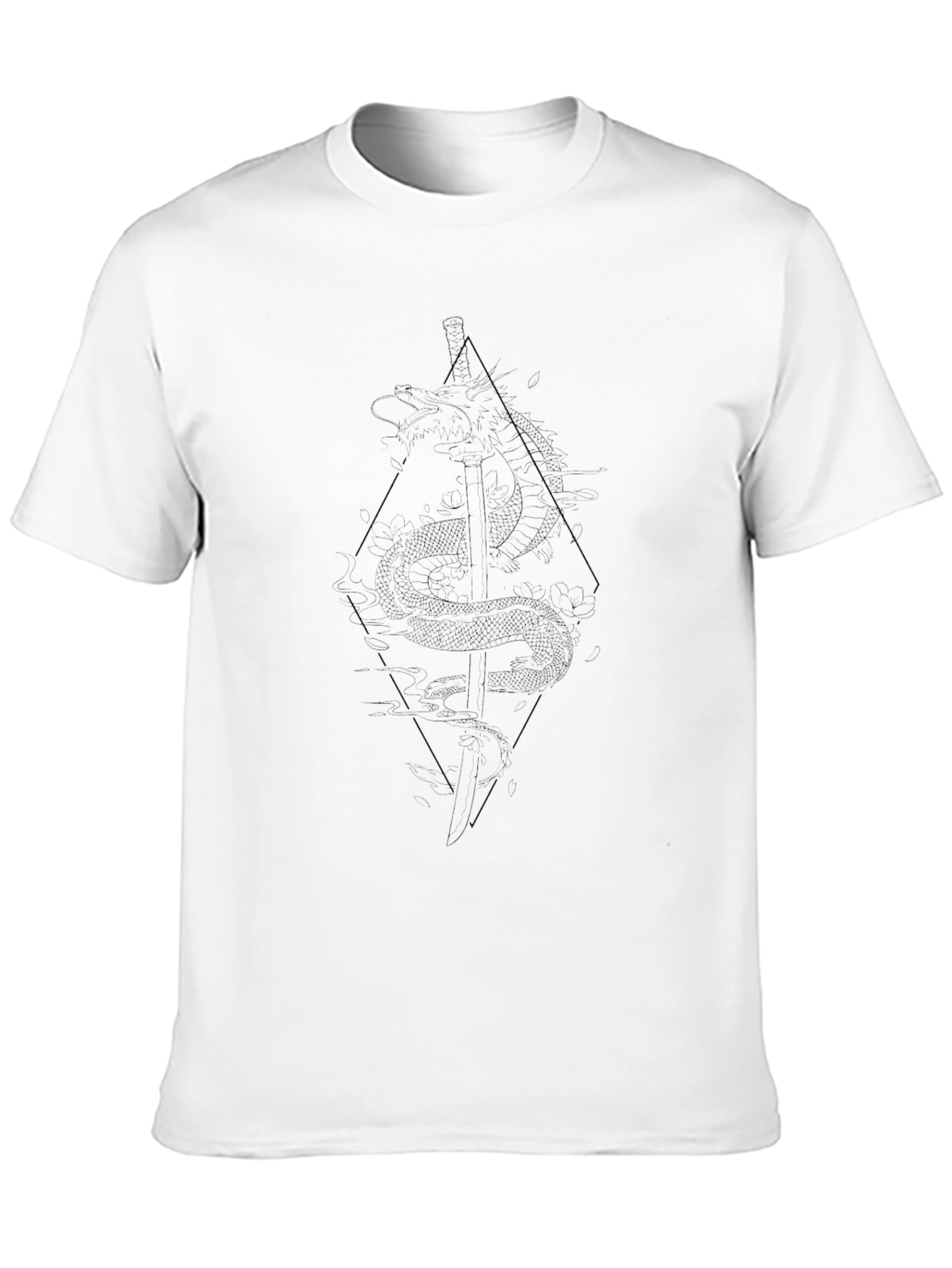 Dragon Sword Graphic Black Tee