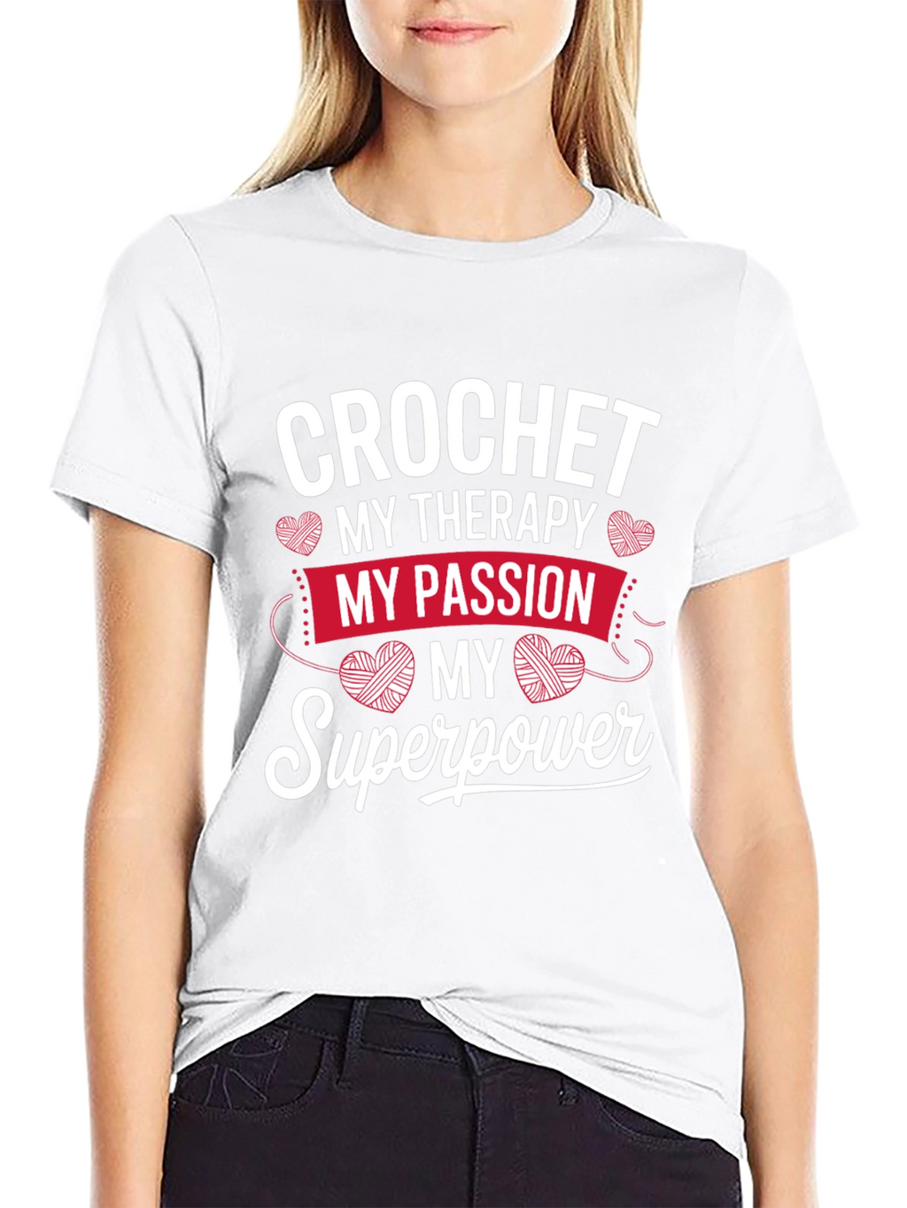 Crochet My Therapy T-Shirt - Passion & Superpower