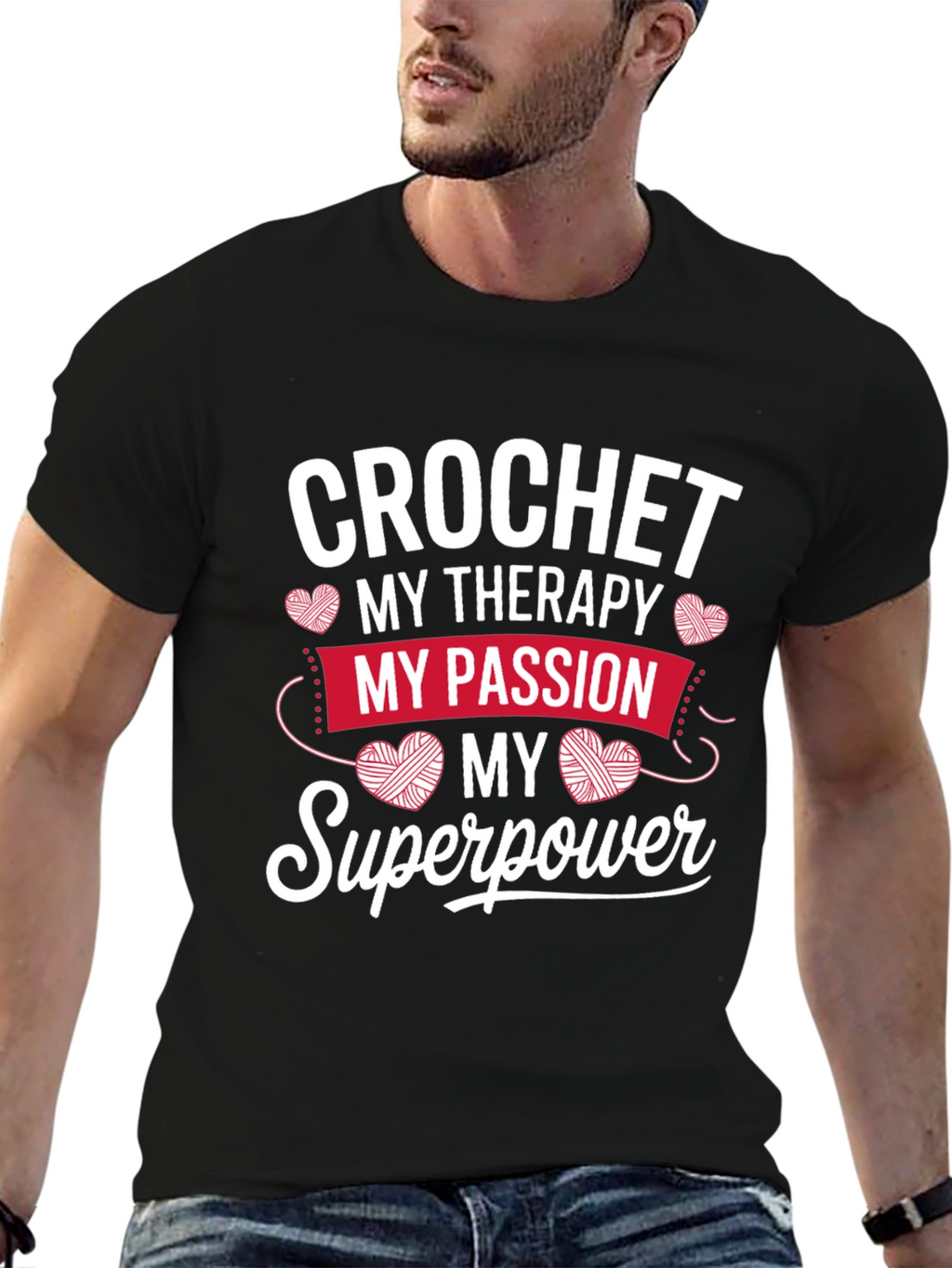 Crochet My Therapy T-Shirt - Passion & Superpower