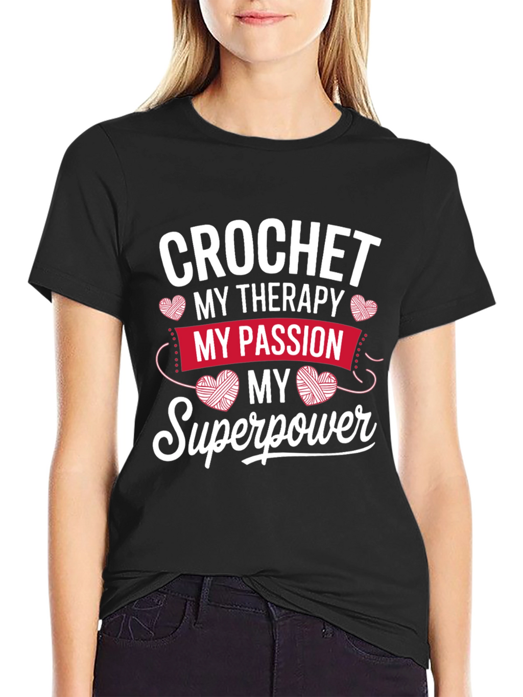 Crochet My Therapy T-Shirt - Passion & Superpower