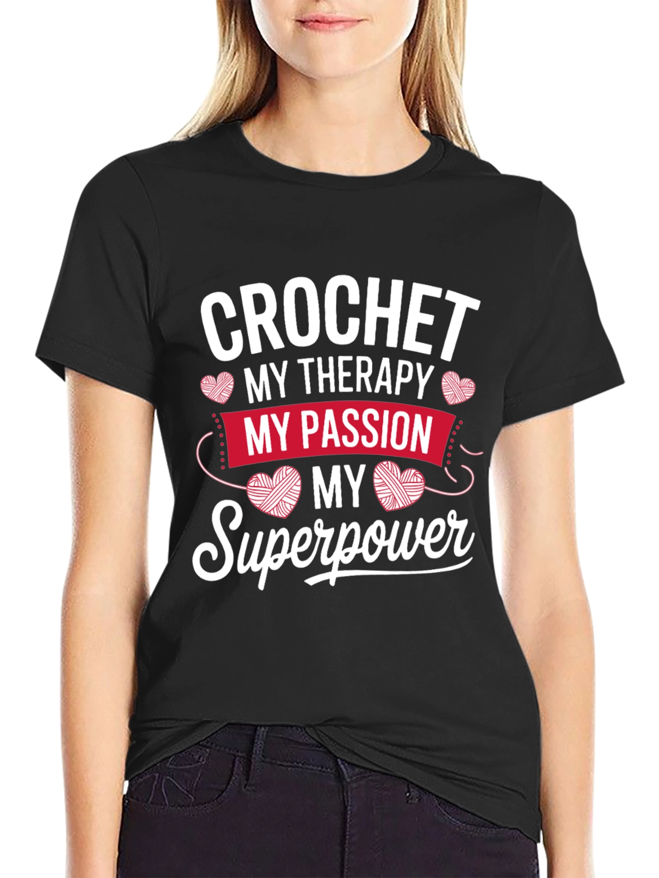 Crochet My Therapy T-Shirt - Passion & Superpower