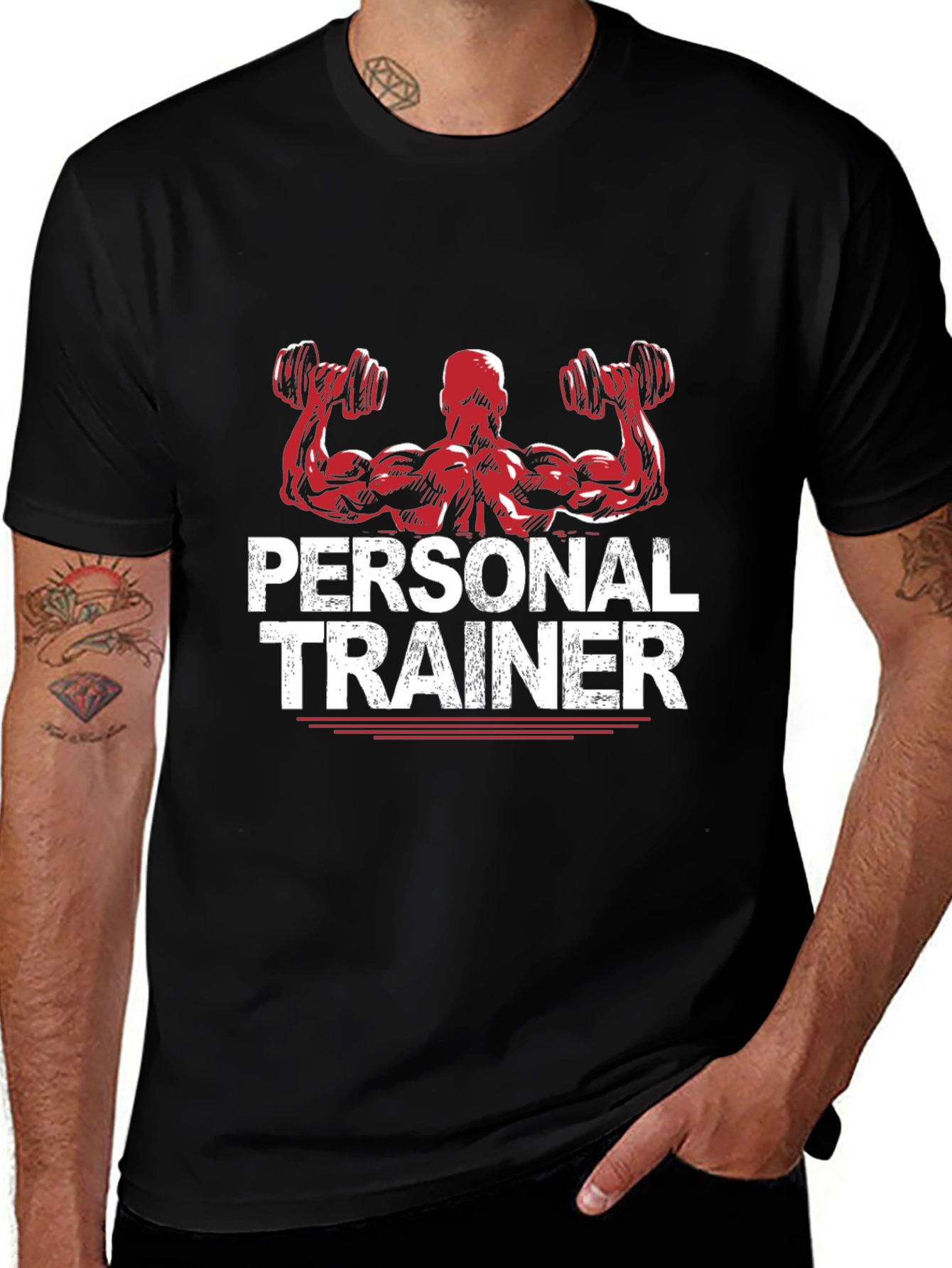 Personal Trainer Graphic T-Shirt - Black Gym Apparel