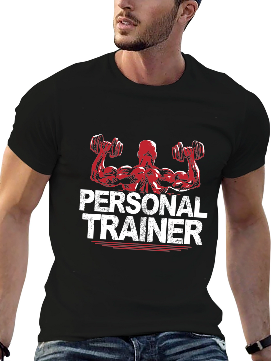 Personal Trainer Graphic T-Shirt - Black Gym Apparel