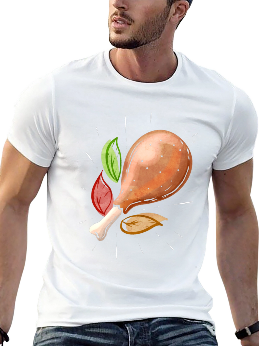 Novelty Fried Chicken Leg T-Shirt