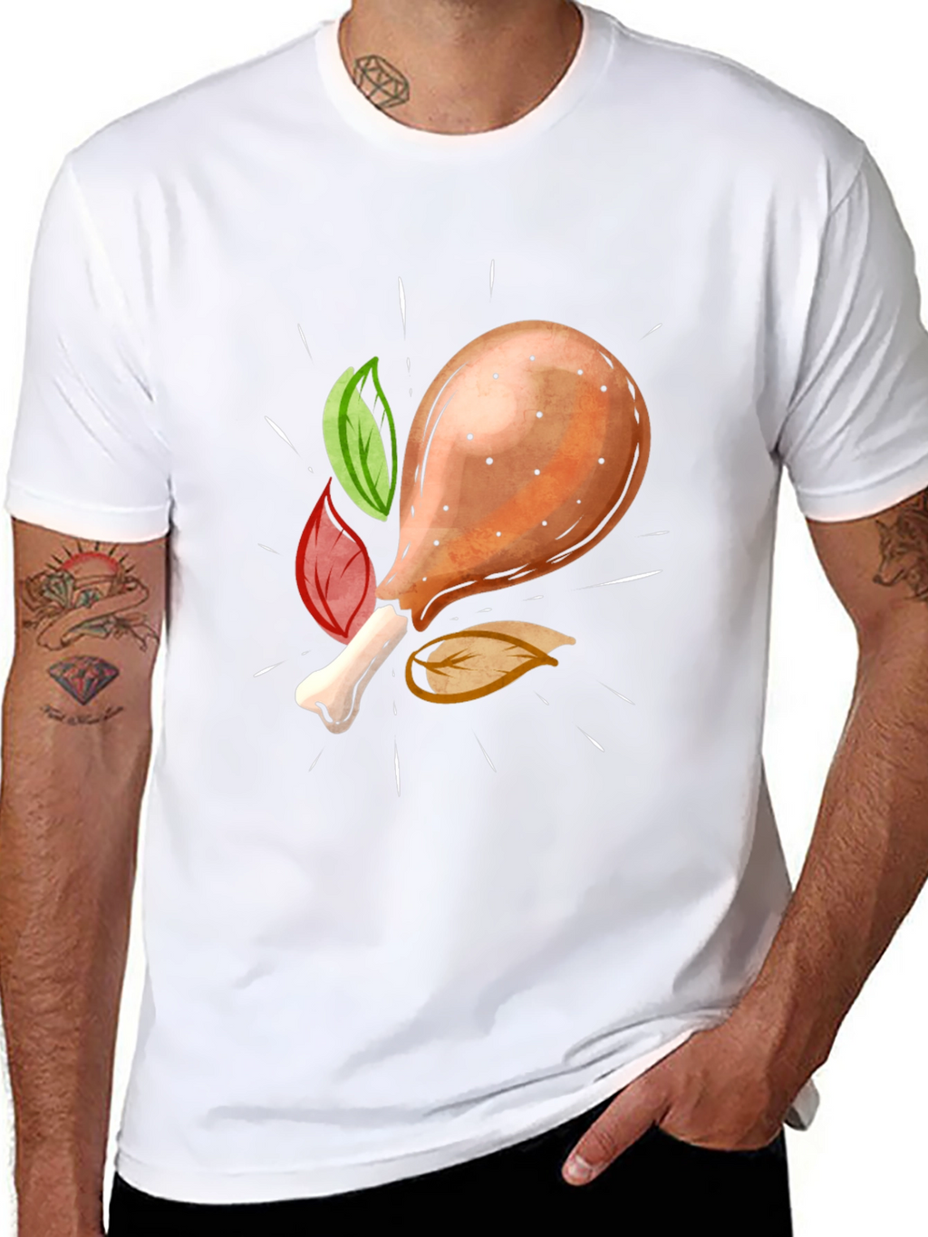 Novelty Fried Chicken Leg T-Shirt