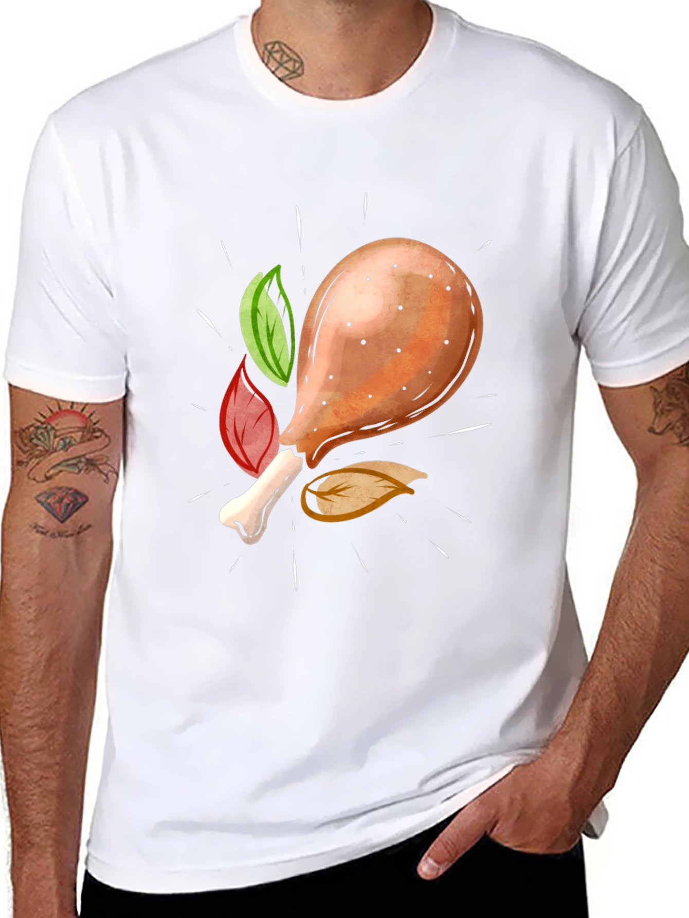 Novelty Fried Chicken Leg T-Shirt