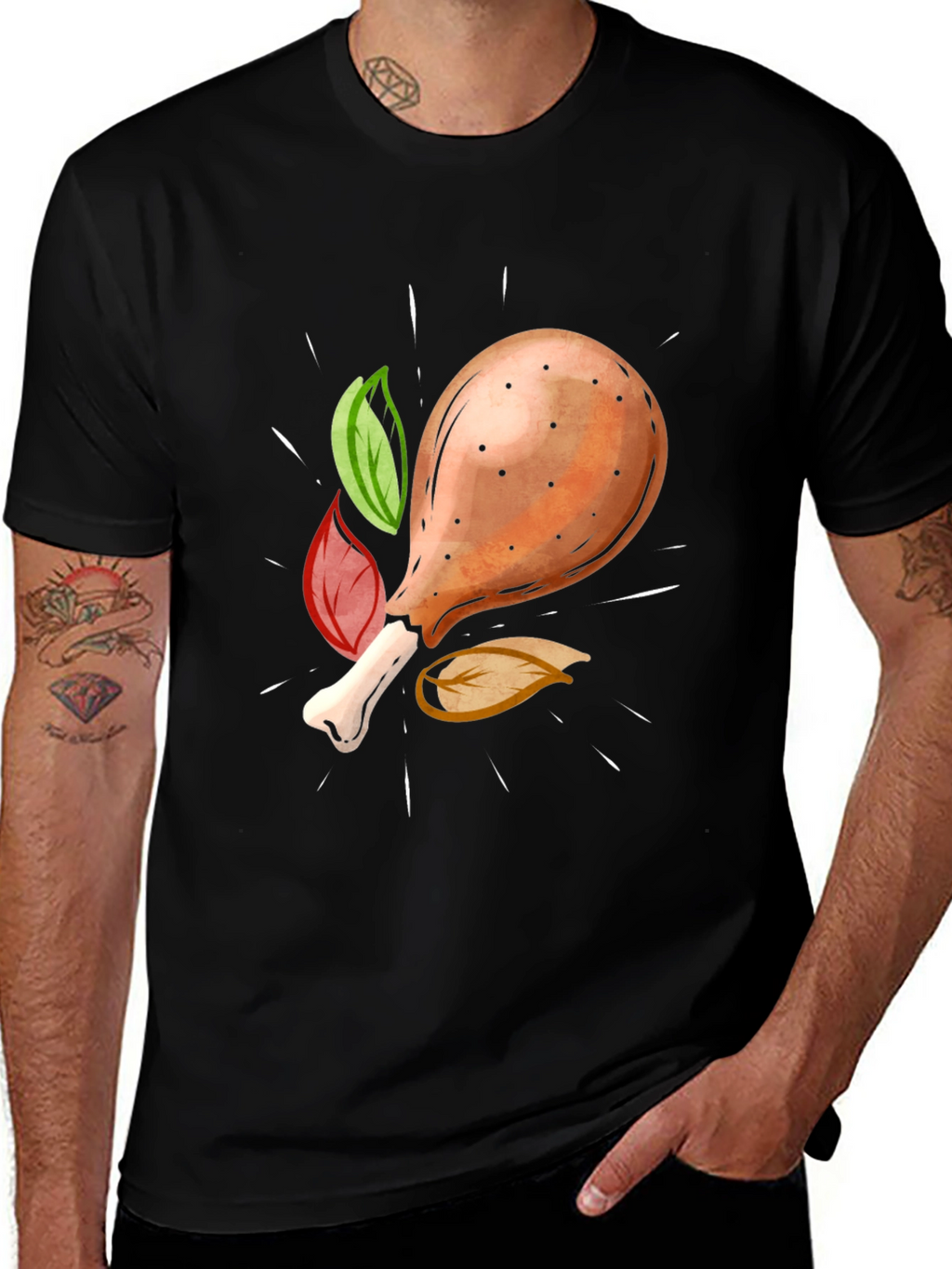 Novelty Fried Chicken Leg T-Shirt
