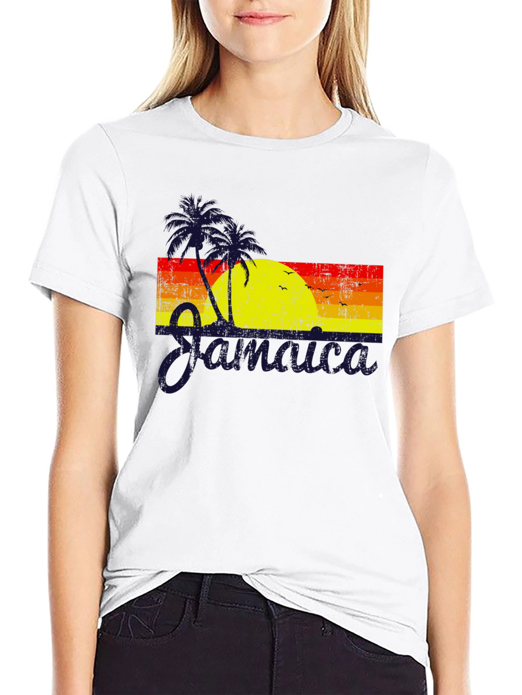 Jamaica Sunset Graphic T-Shirt - Tropical Island Vibes