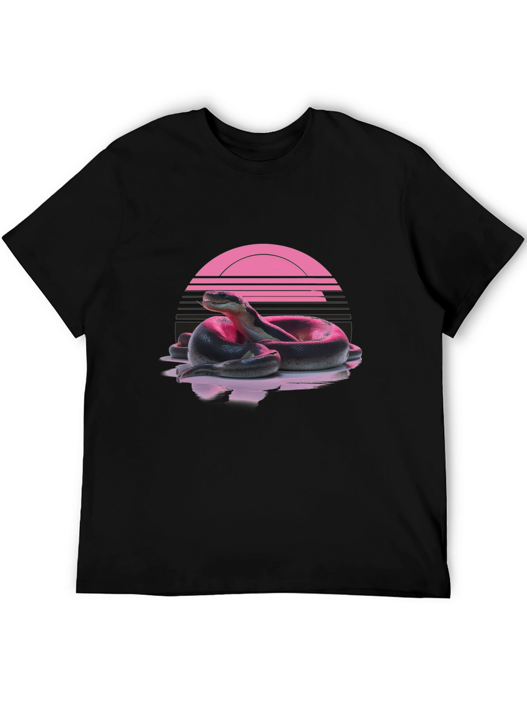 Retro Snake T-Shirt - Black