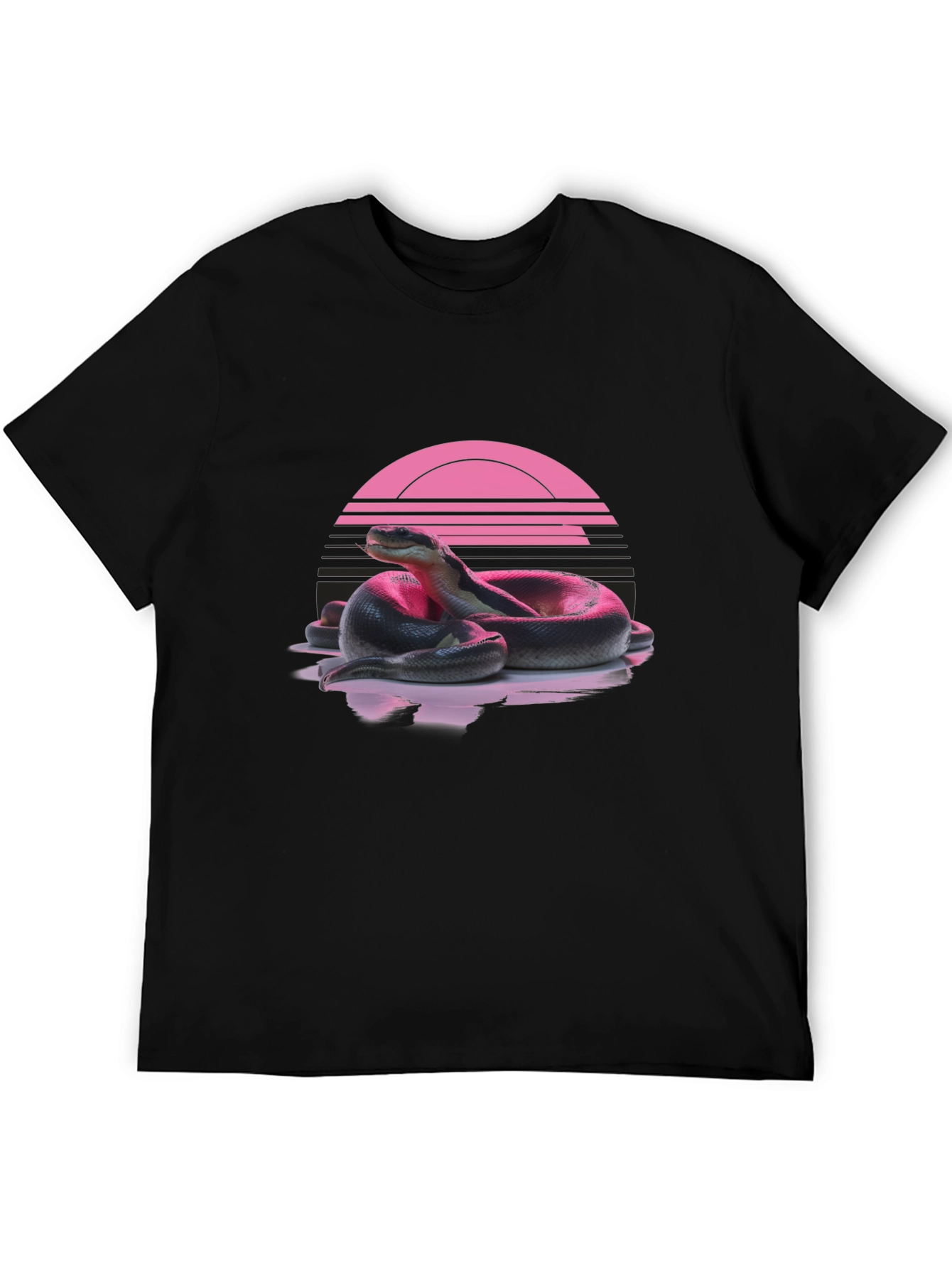 Retro Snake T-Shirt - Black