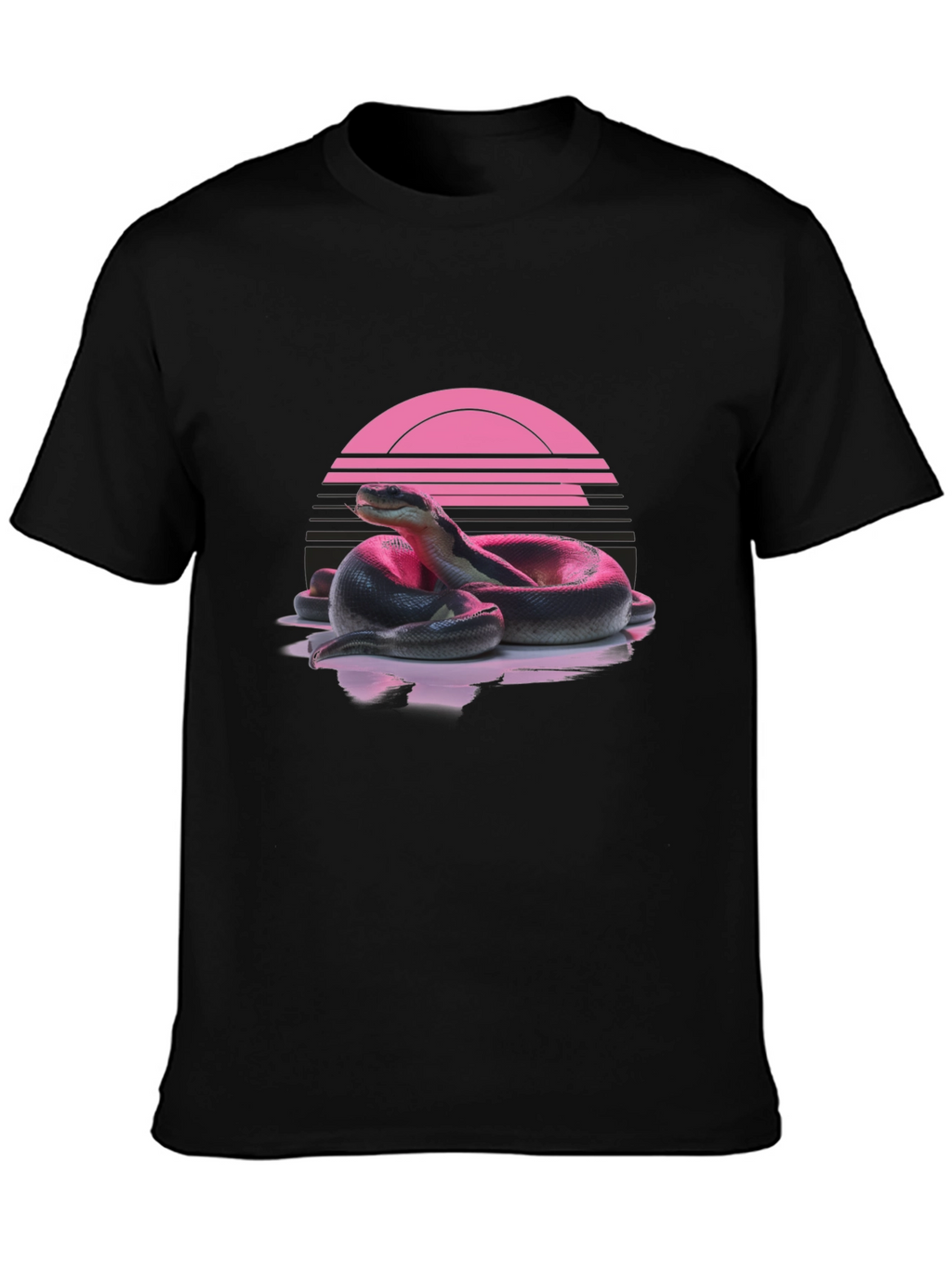 Retro Snake T-Shirt - Black