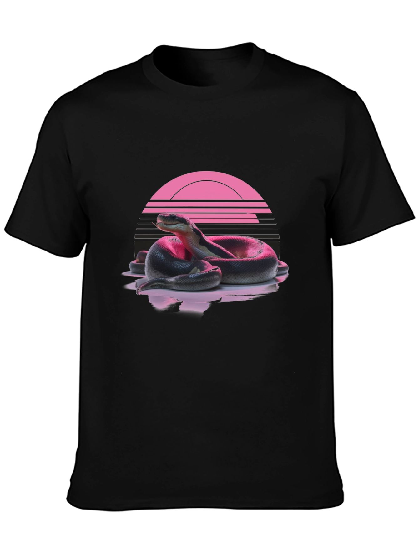 Retro Snake T-Shirt - Black