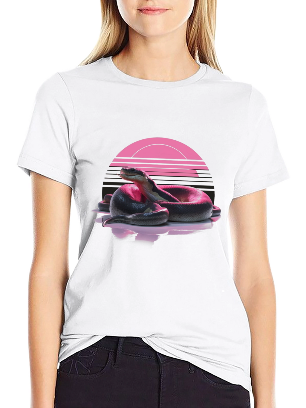 Retro Snake T-Shirt - Black