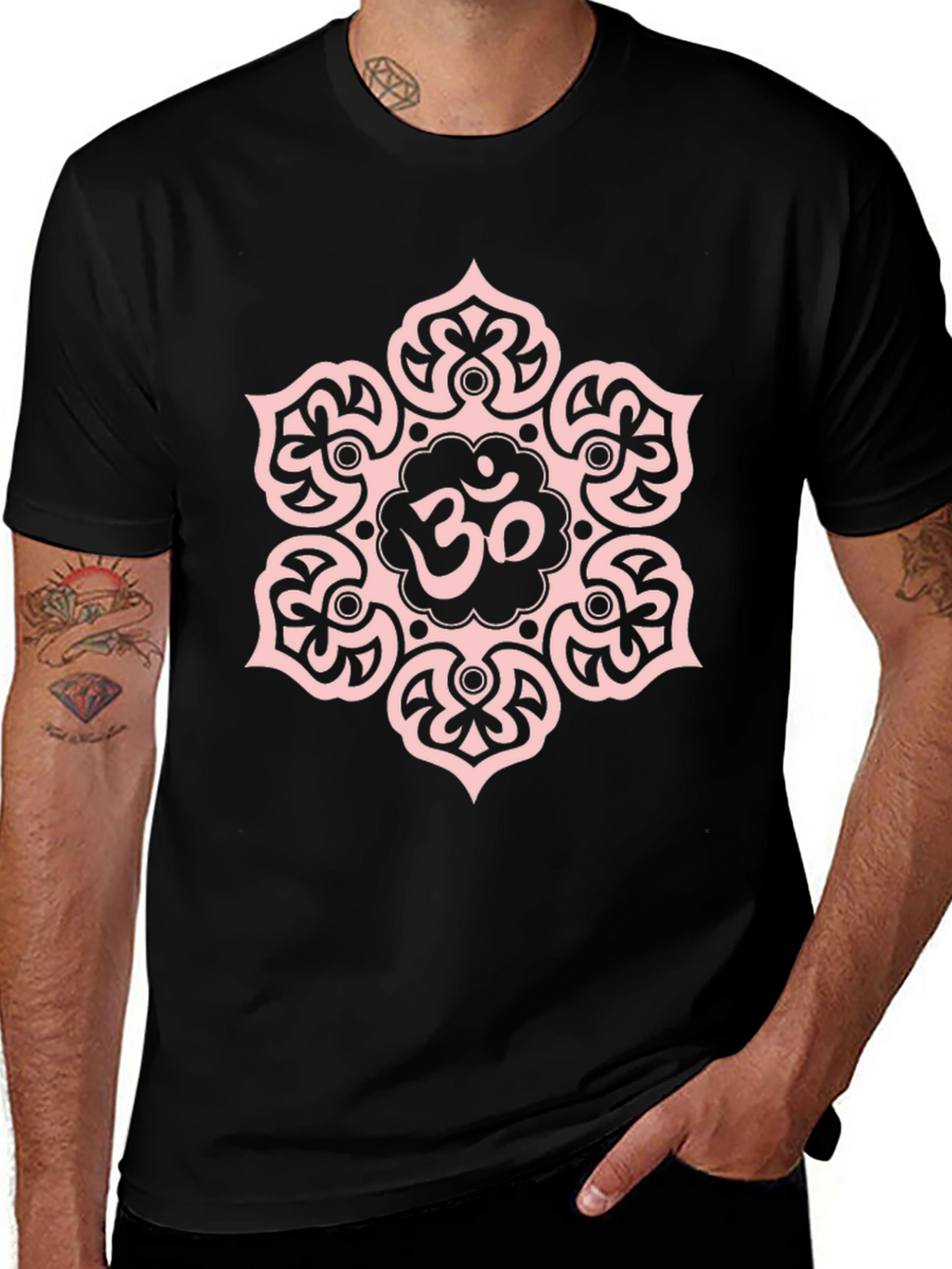 Om Mandala Graphic T-Shirt - Casual Style