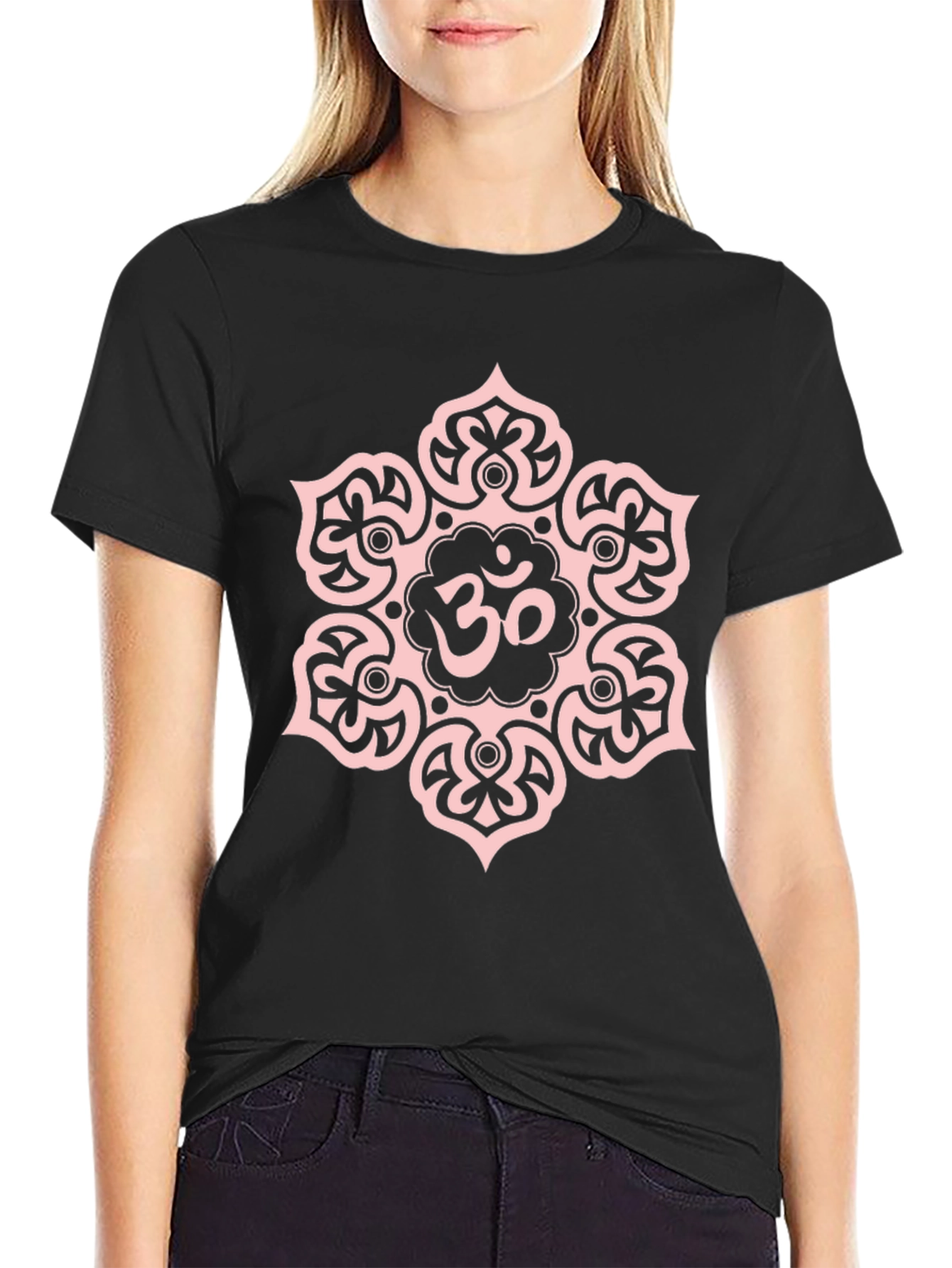 Om Mandala Graphic T-Shirt - Casual Style