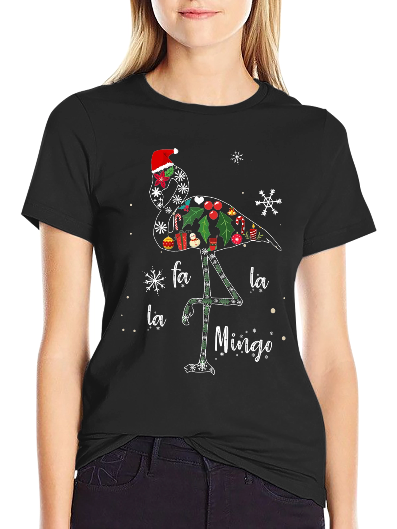 Christmas Flamingo T-Shirt - Fa La La Mingo Tee