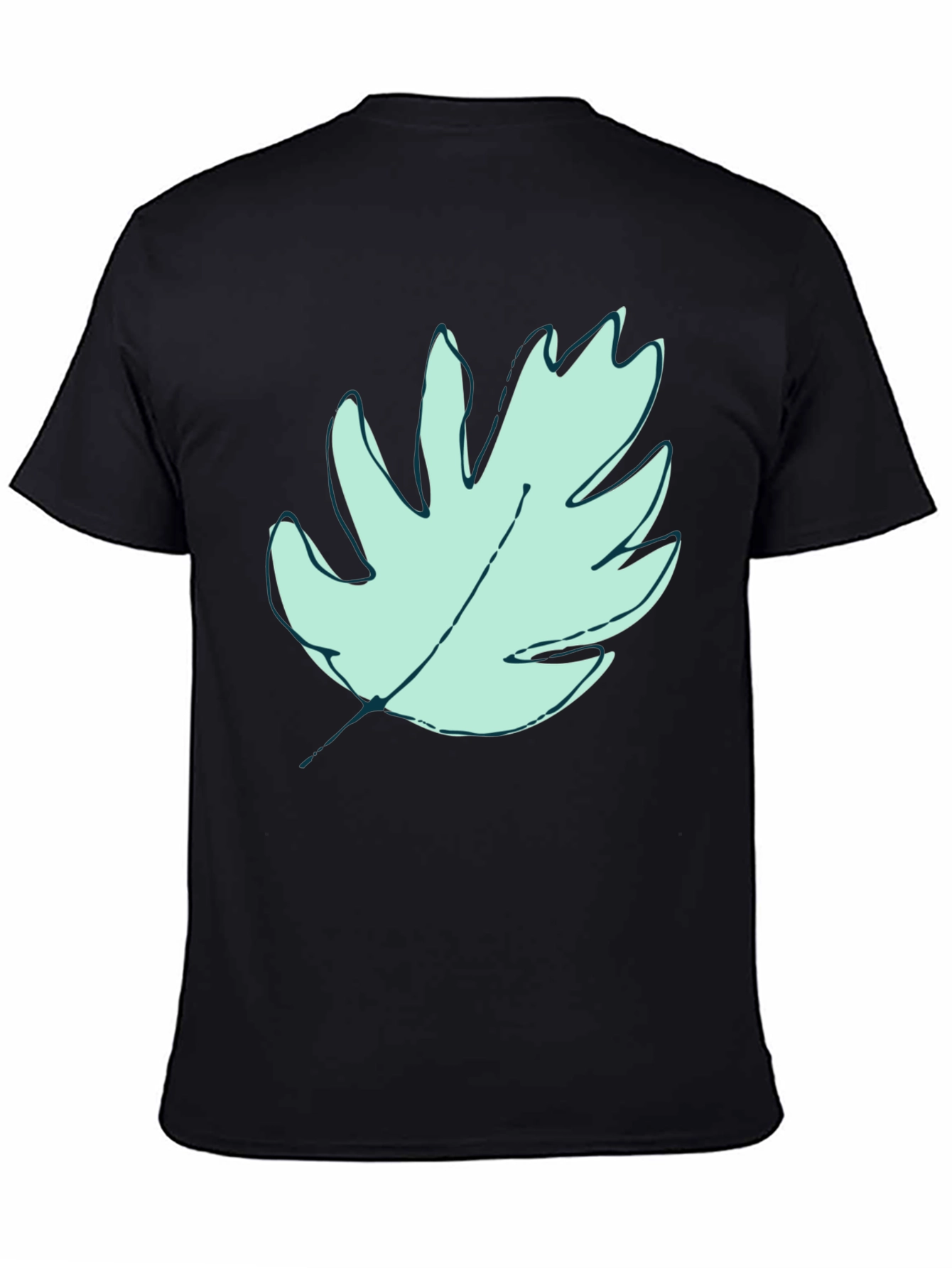 Leaf Graphic Black T-Shirt - Stylish Casual Wear