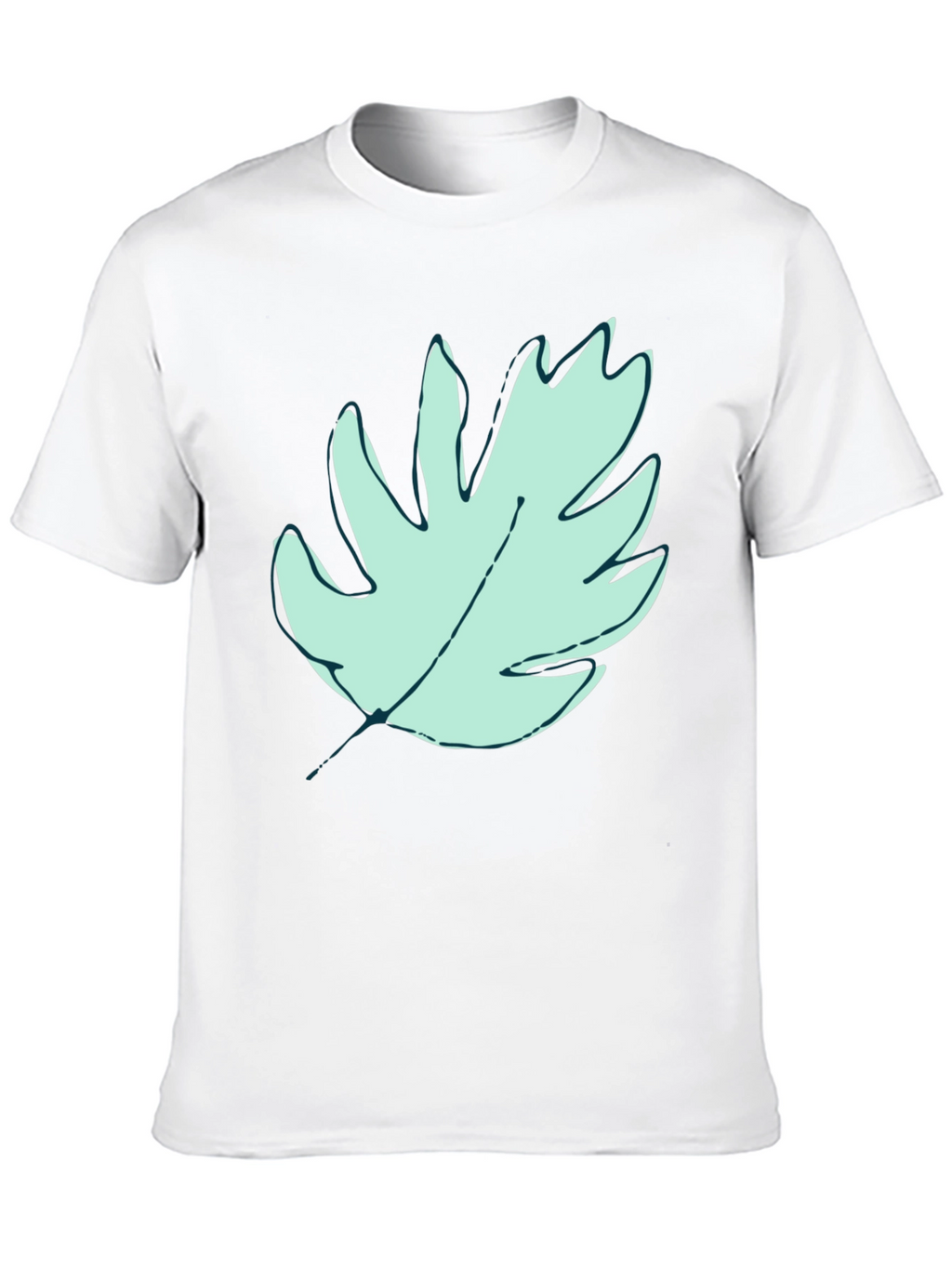 Leaf Graphic Black T-Shirt - Stylish Casual Wear