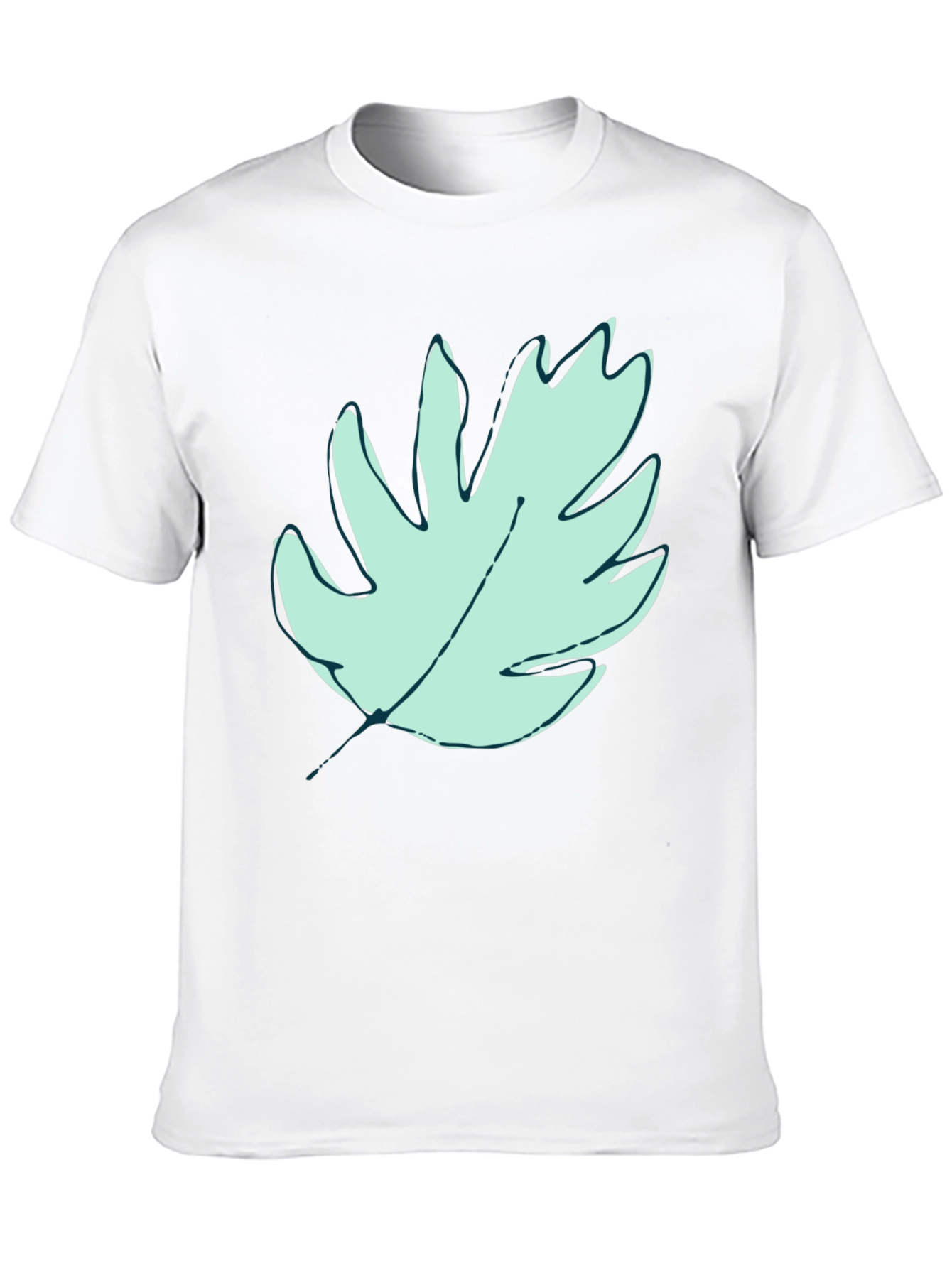 Leaf Graphic Black T-Shirt - Stylish Casual Wear