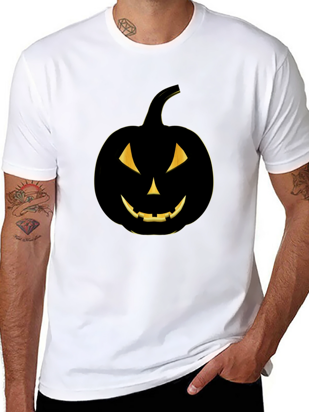 Spooky Halloween Pumpkin Graphic T-Shirt