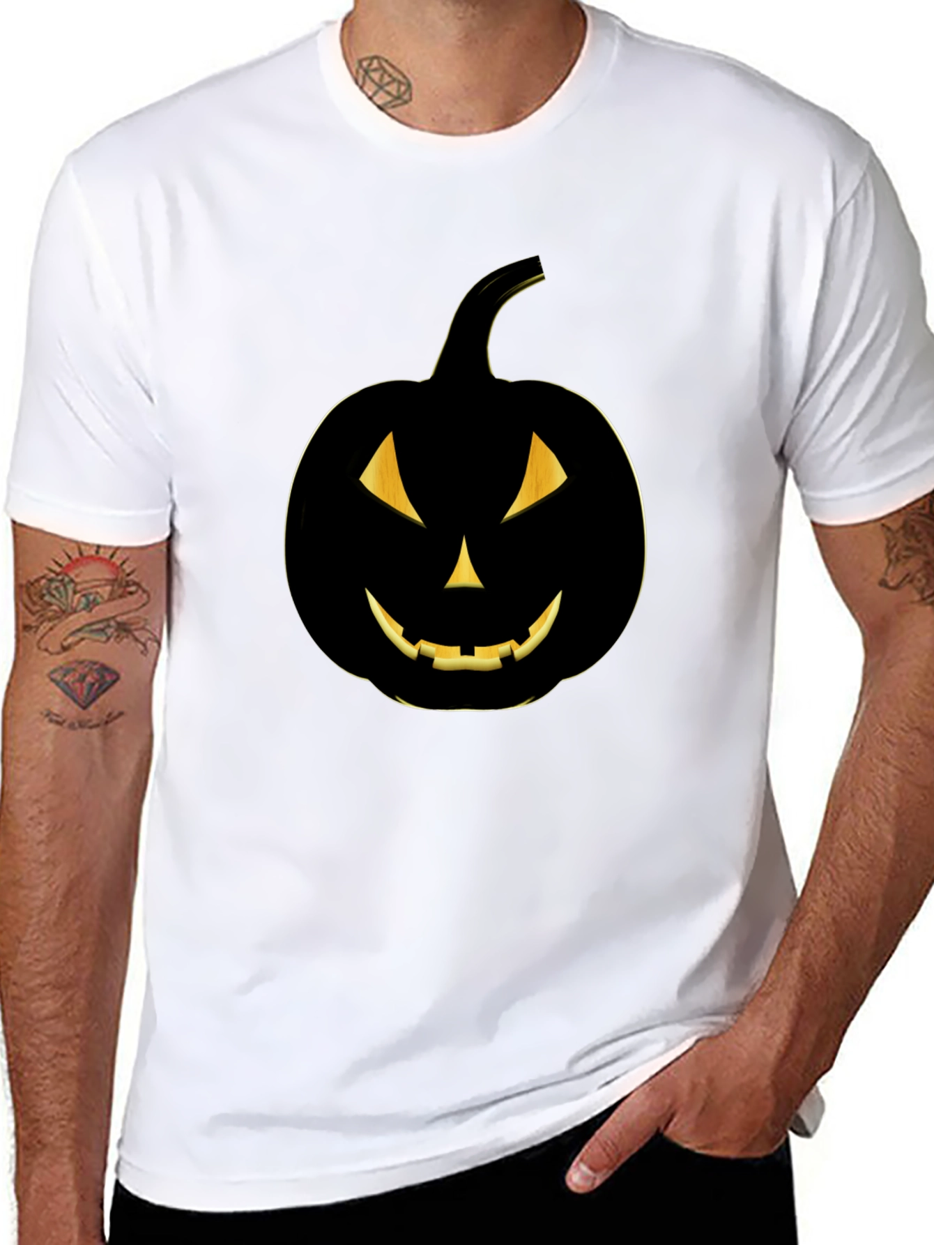 Spooky Halloween Pumpkin Graphic T-Shirt