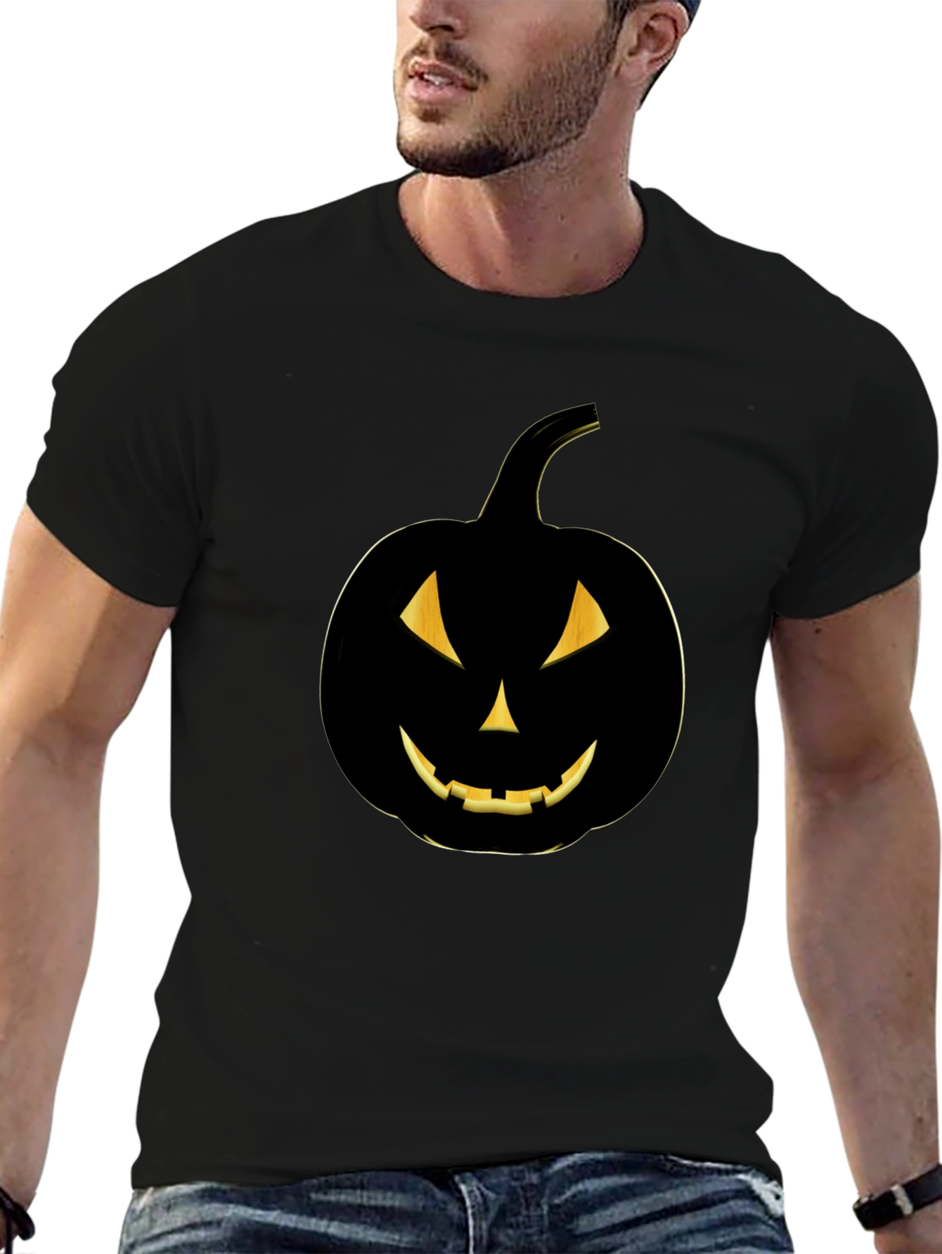 Spooky Halloween Pumpkin Graphic T-Shirt