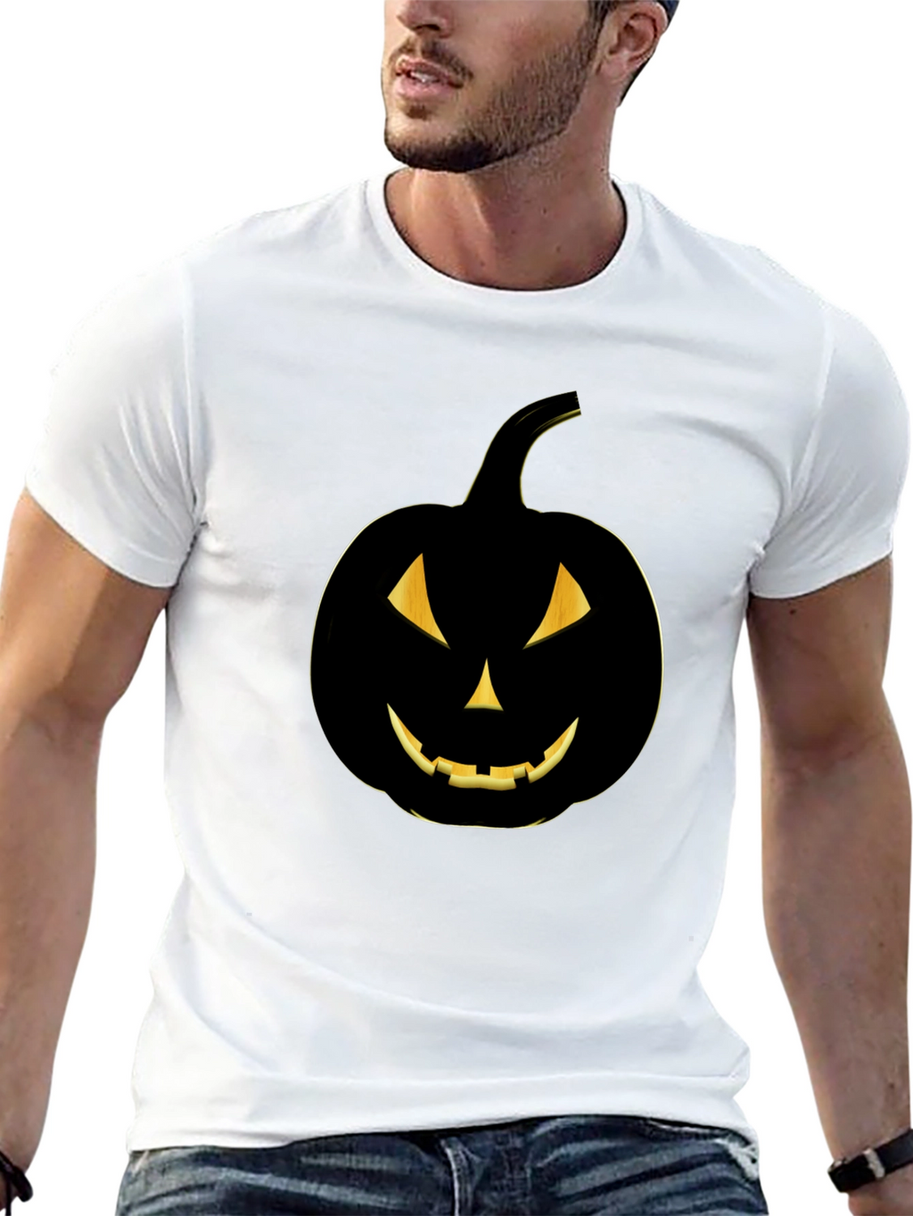 Spooky Halloween Pumpkin Graphic T-Shirt